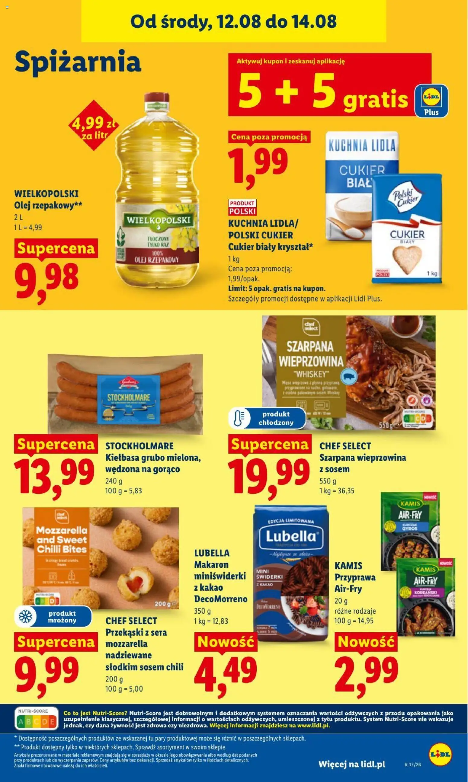 Lidl gazetka od 12.08.2026 | Strona: 85 | Produkty: Chili, Kakao Decomorreno, Przekąski, Cukier
