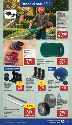 Vista previa Aislante para puertas, Ahorra energía, aísla del frío, del calor, del viento y del polvo. Fácil colocación. válido desde el 28/09/2026 | Página: 23 | Productos: Cortasetos, Calcetines, Almohada, Batería
