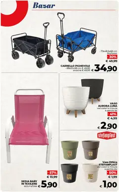 Anteprima del volantino COOP volantino Superstore Sicilia valido a partire dal 10/07/2026 | Pagina: 47 | Prodotti: Carrello, Sedia, Vaso