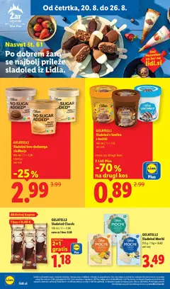 Lidl katalog akcije – veljaven od 20.08.2026 | Stran: 14 | Izdelki: Mochi, Kos, Sladoled, Mango