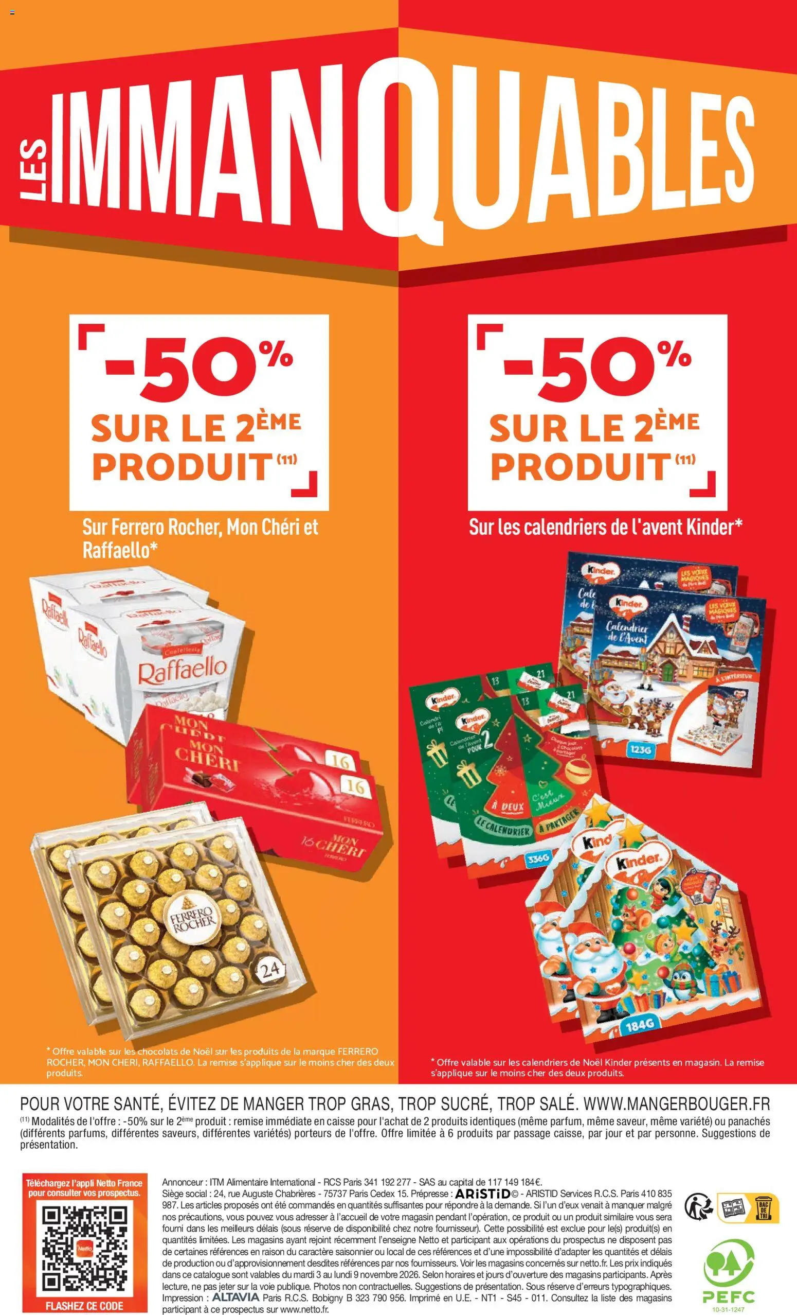{H1} | Page: 28 | Produits: Ferrero rocher, Calendrier de l'avent, Impression, Chocolat