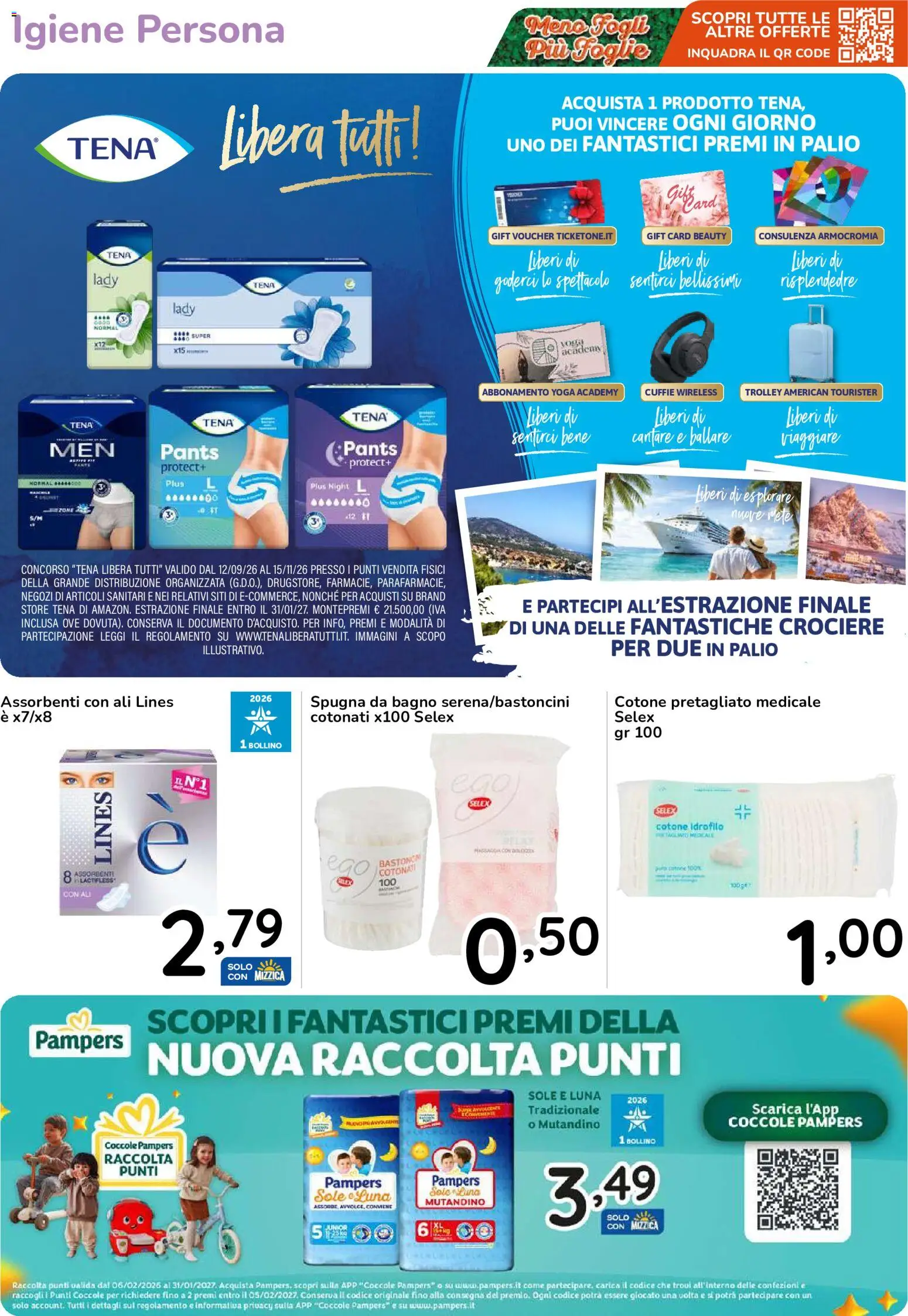Volantino Famila del 15/10/2026 | Pagina: 43 | Prodotti: Assorbenti, Cotone idrofilo, Trolley, Bagno