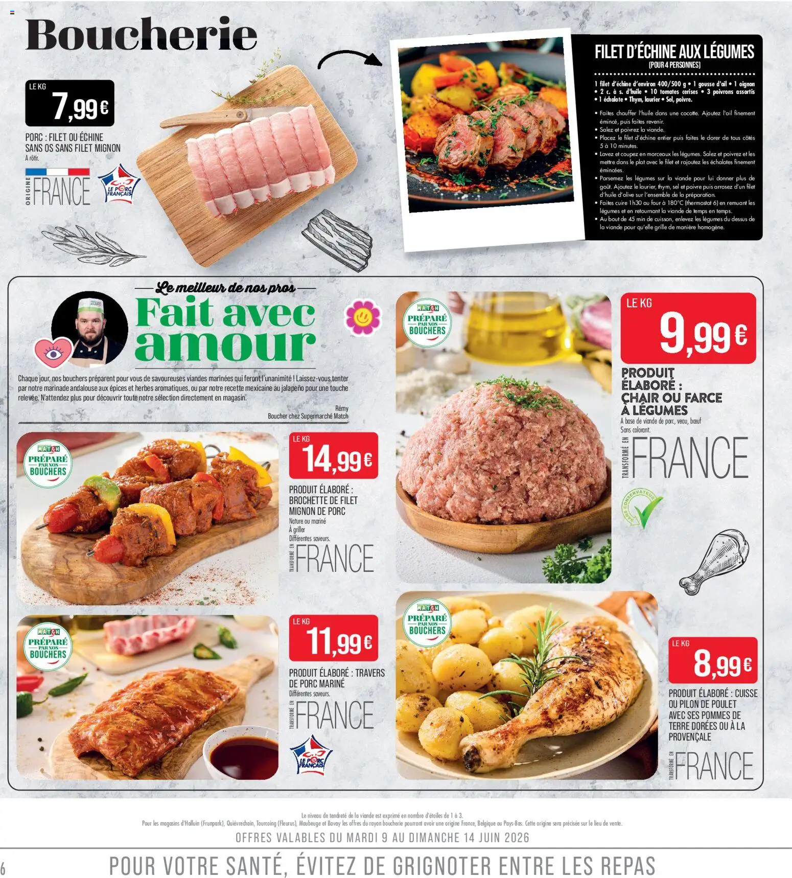 {H1} | Page: 6 | Produits: Four, Filet mignon, Porc, Pommes de terre