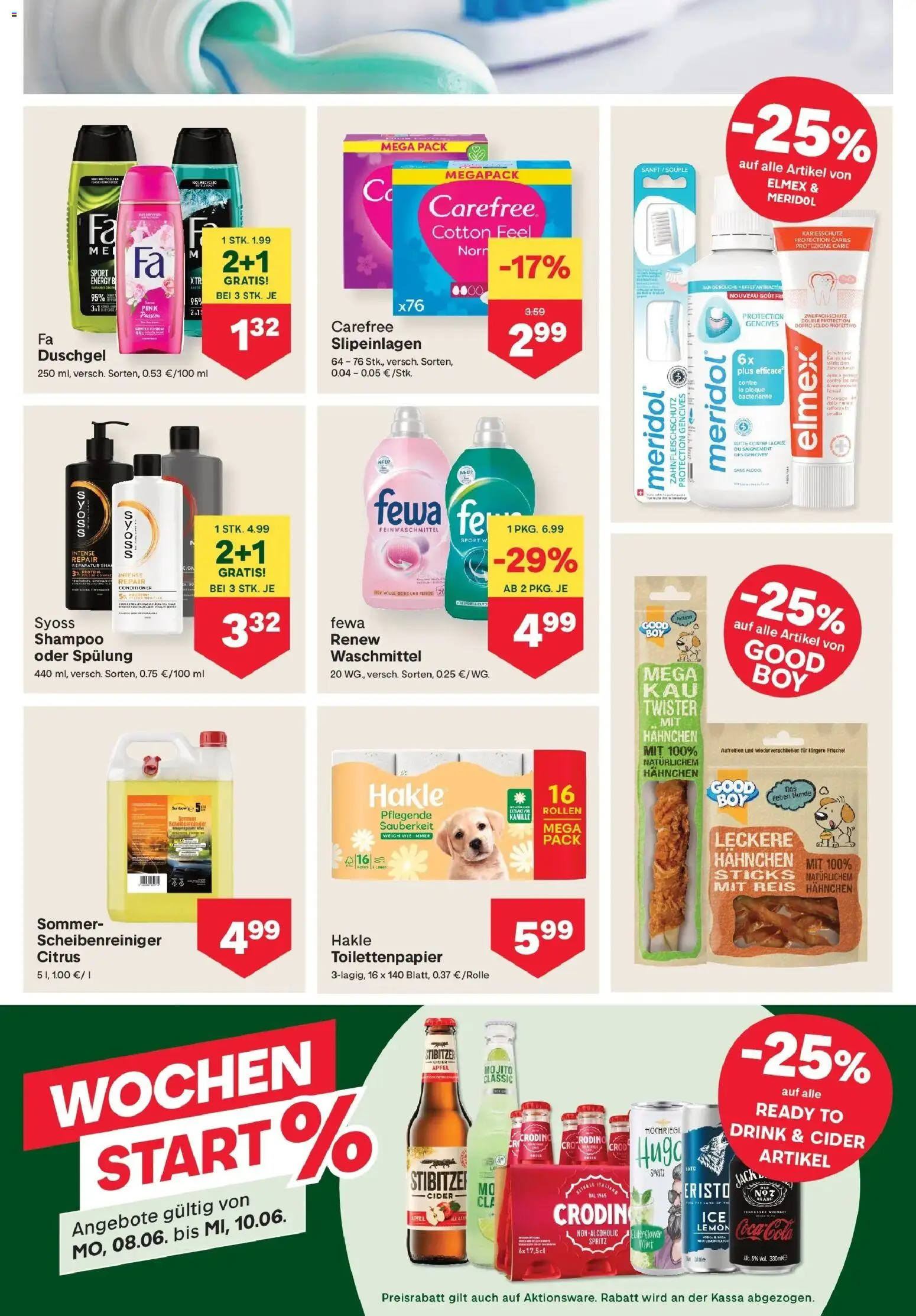 MPREIS Flugblatt gültig ab 03.06.2026 | Seite: 11 | Produkte: Shampoo, Duschgel, Reis, Waschmittel