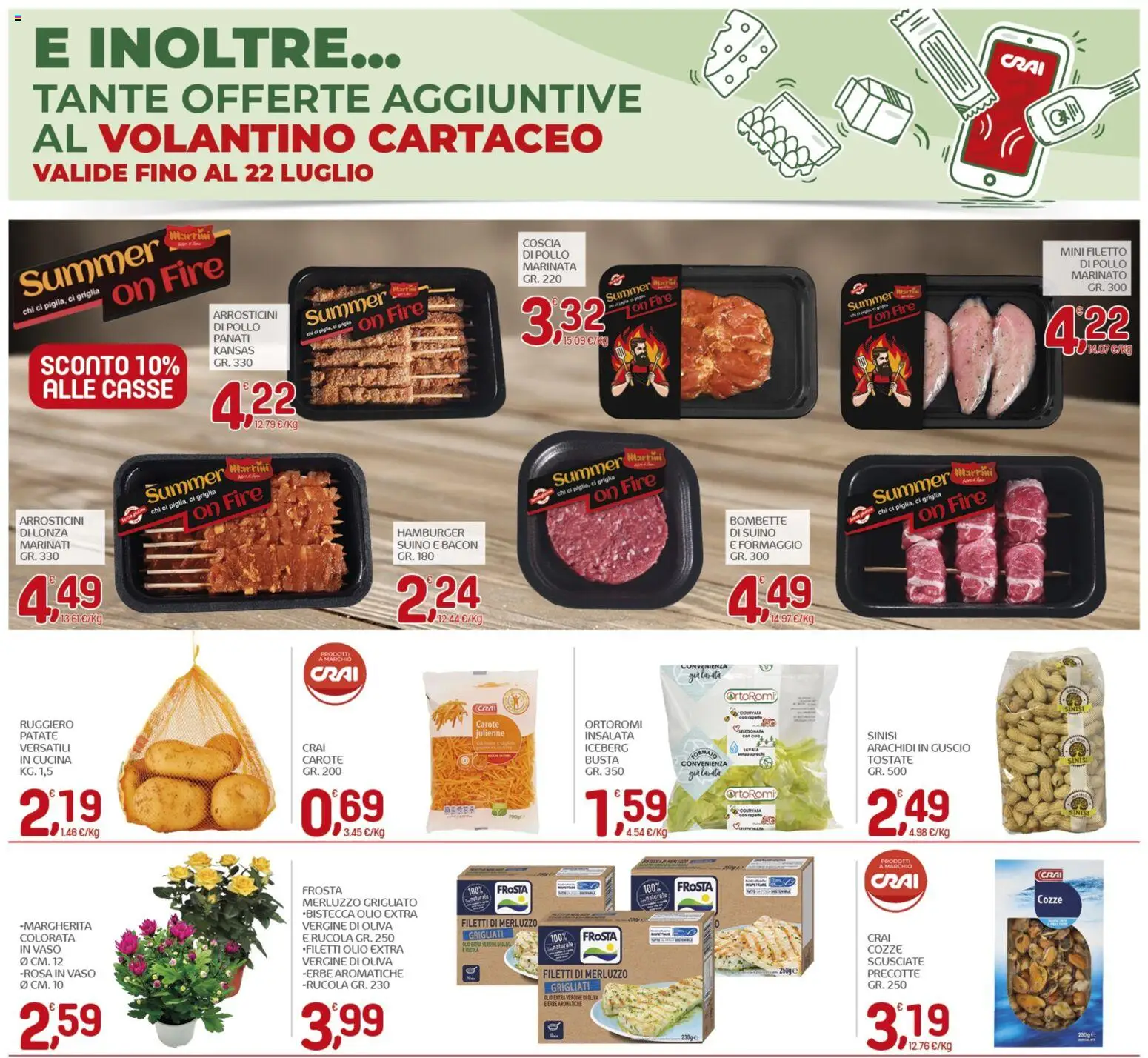 Volantino CRAI del 09/07/2026 | Pagina: 19 | Prodotti: Cozze, Formaggio, Olio, Griglia