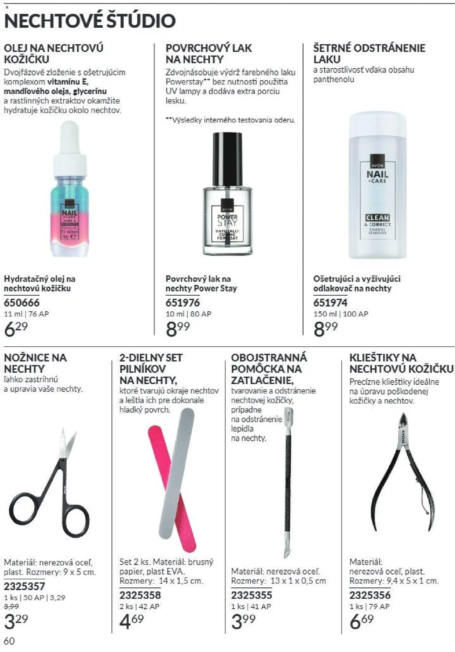 Nové Avon akcie – leták je platný od 01.08.2026 | Strana: 60 | Produkty: Olej