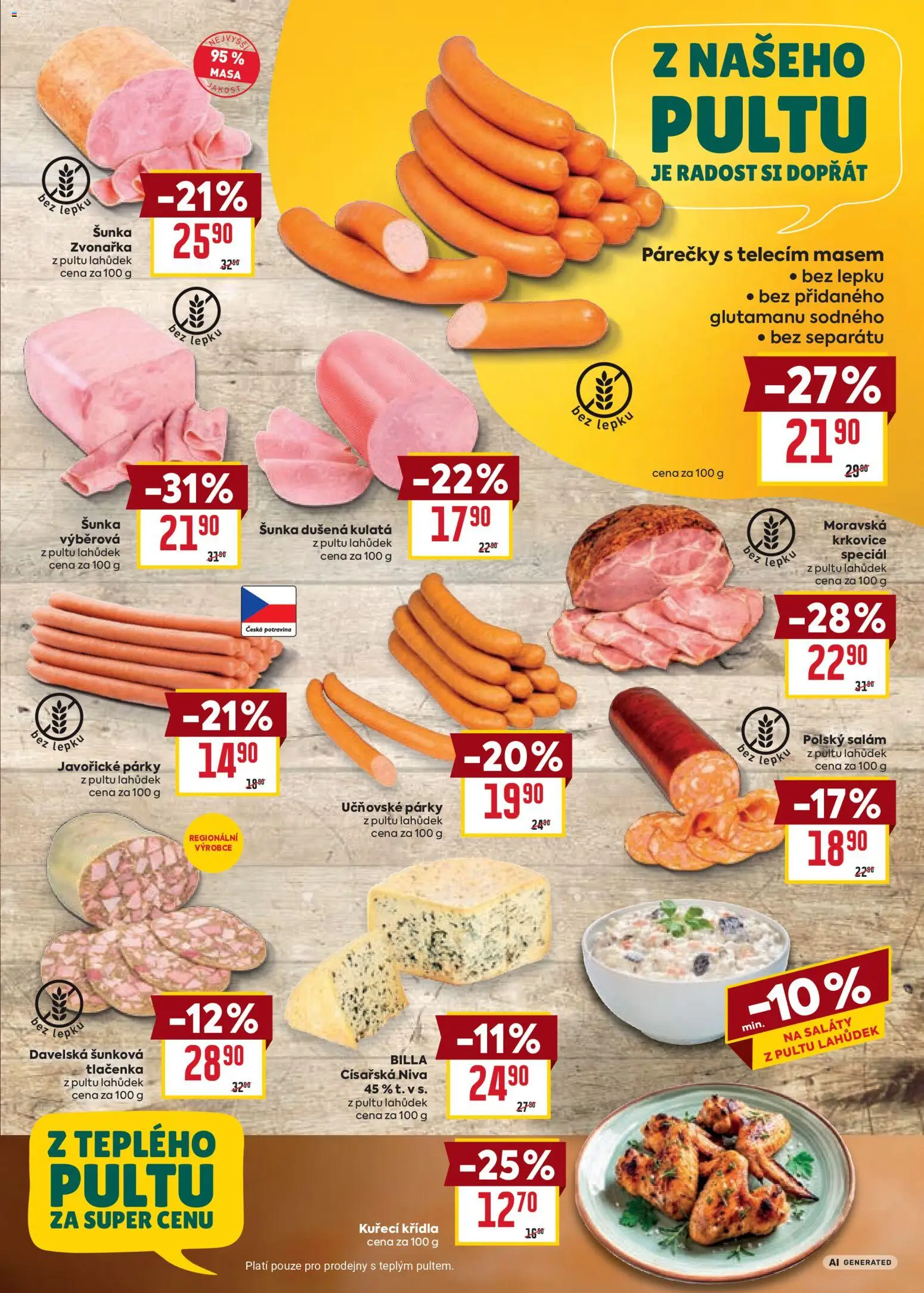Billa Velký leták od 02.09.2026 | Strana: 11 | Produkty: Saláty, Šunka, Párky, Kuřecí Křídla