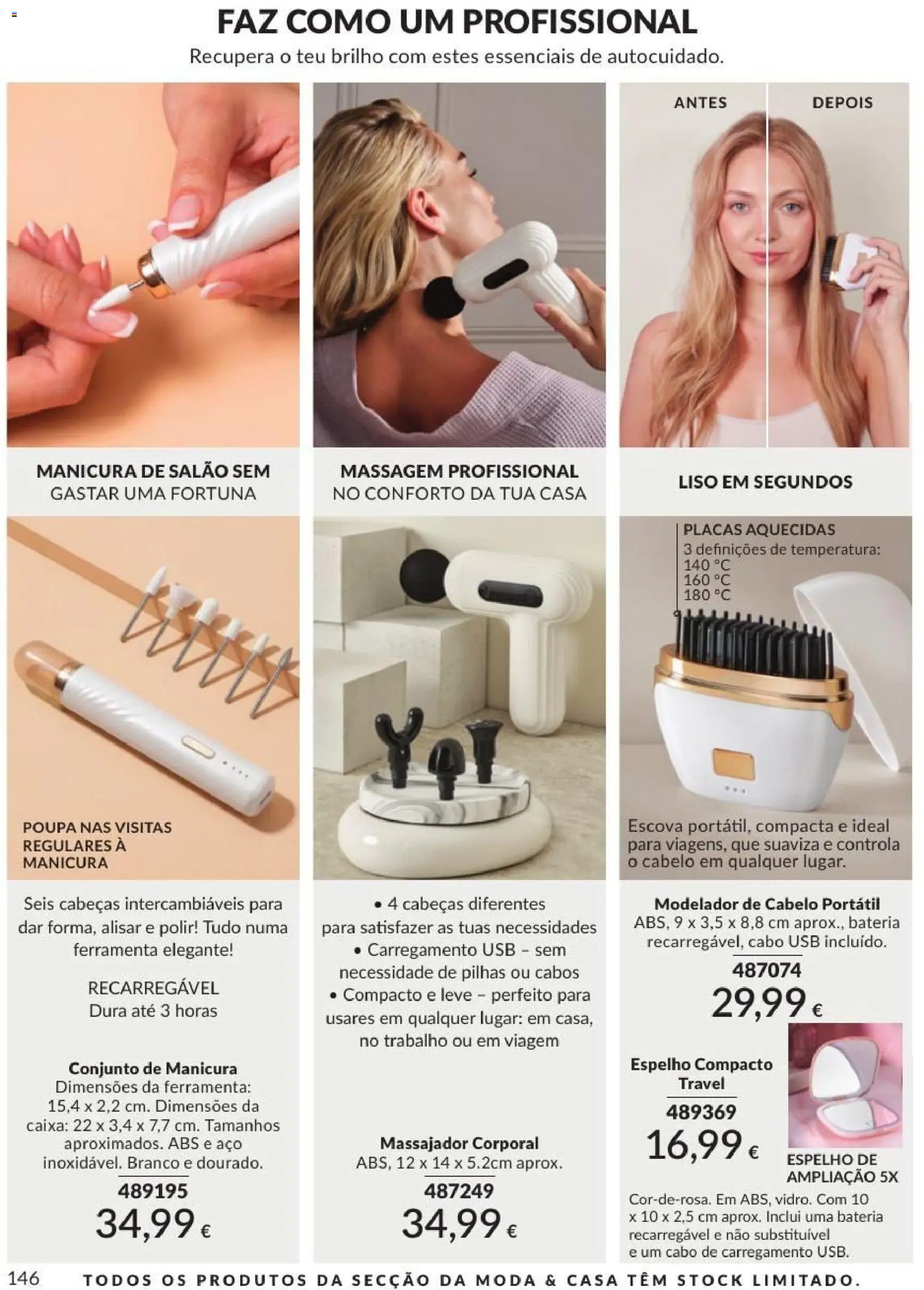 Catálogo Avon Campanha 9 │ válido de 01/09/2026 | Página: 146 | Produtos: Cabo, Modelador de cabelo, Caixa, Bateria