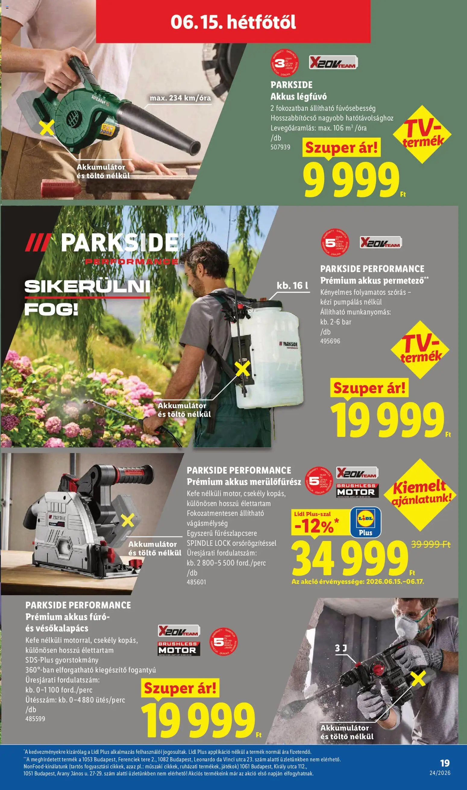 Lidl akciós ujság - amely érvényes a következő dátumtól: 11.06.2026 | Oldal: 19 | Termékek: Játékok, Akkumulátor, Töltő, Akkus fúró