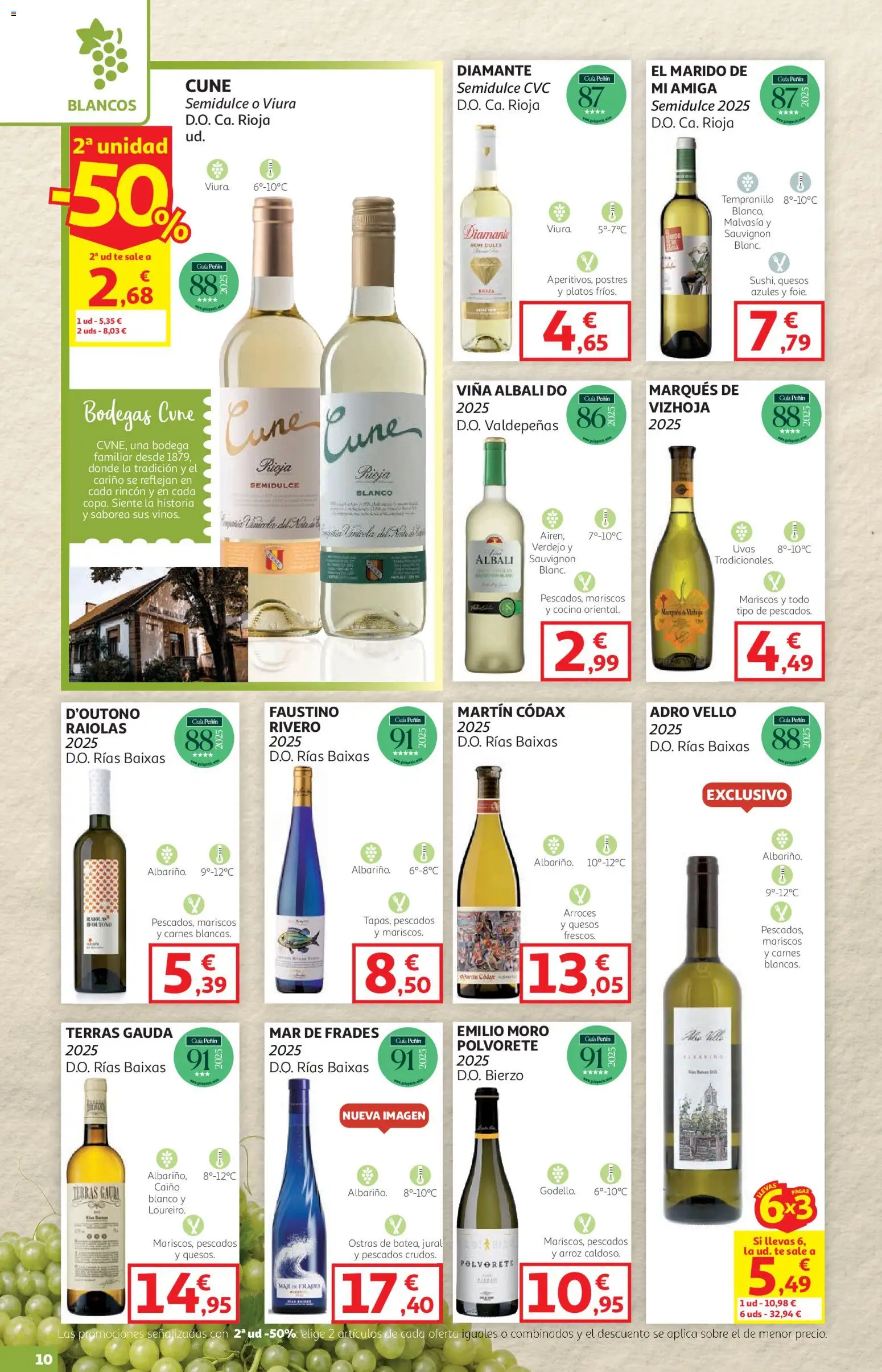 Alcampo - Feria del Vino SST Pais Vasco │ válido desde el 08/10/2026 | Página: 10 | Productos: Dulce, Uvas, Arroz, Mariscos