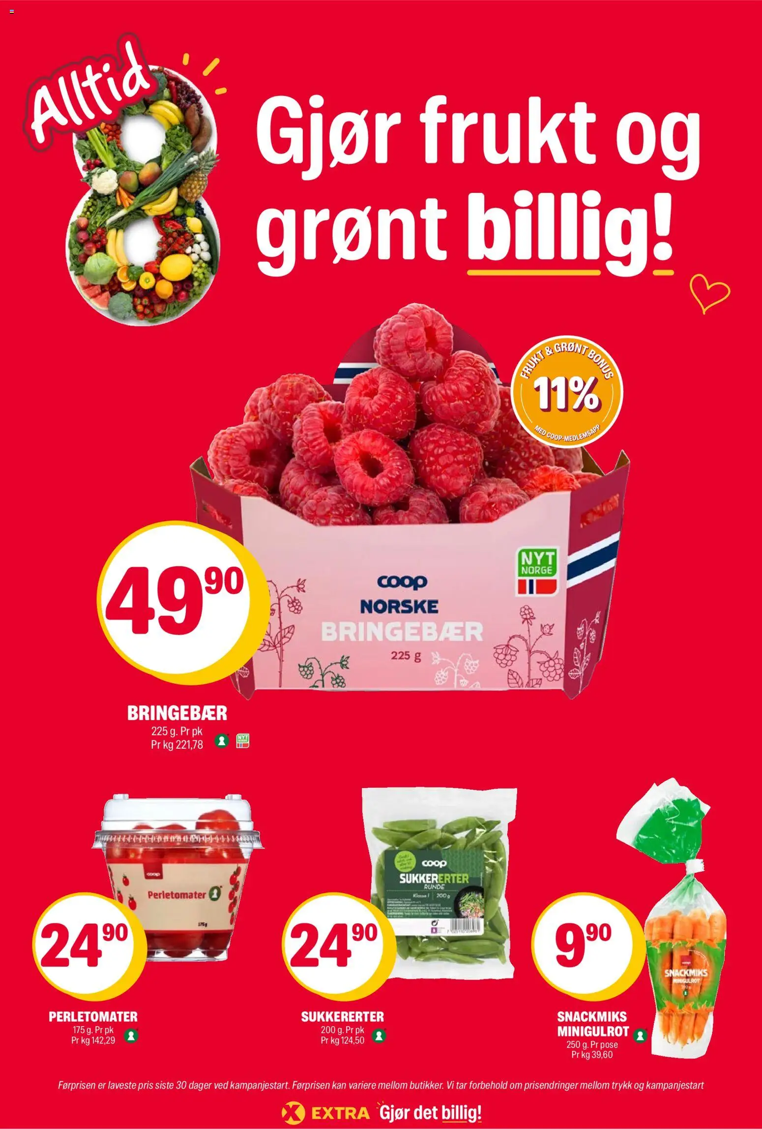 {H1} | Side: 5 | Produkter: Frukt, Bringebær, Ved, 1