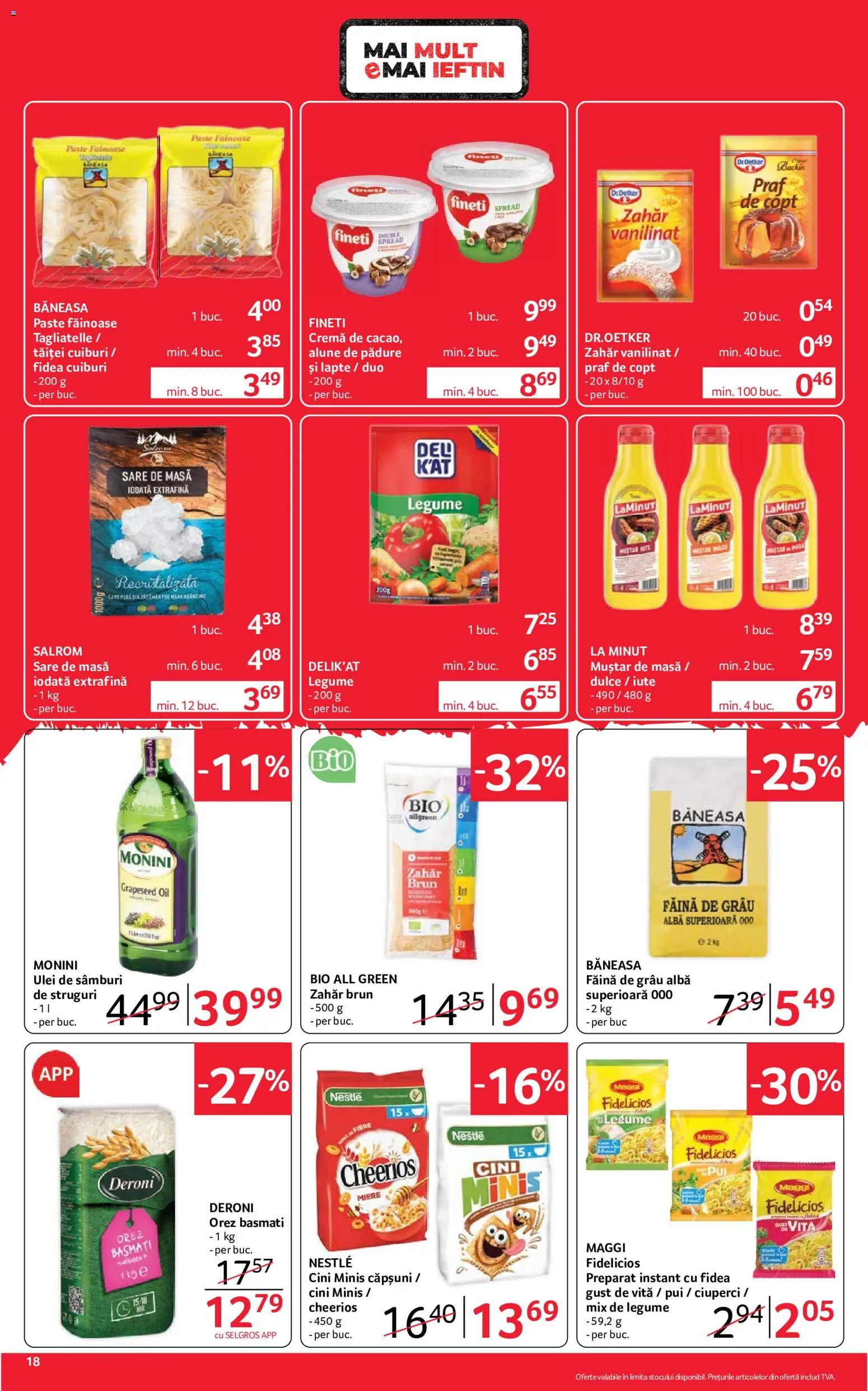 Noul catalog Selgros – valabil de la 04.09.2026 | Pagină: 18 | Produse: Alba, Masă, Ulei, Sare