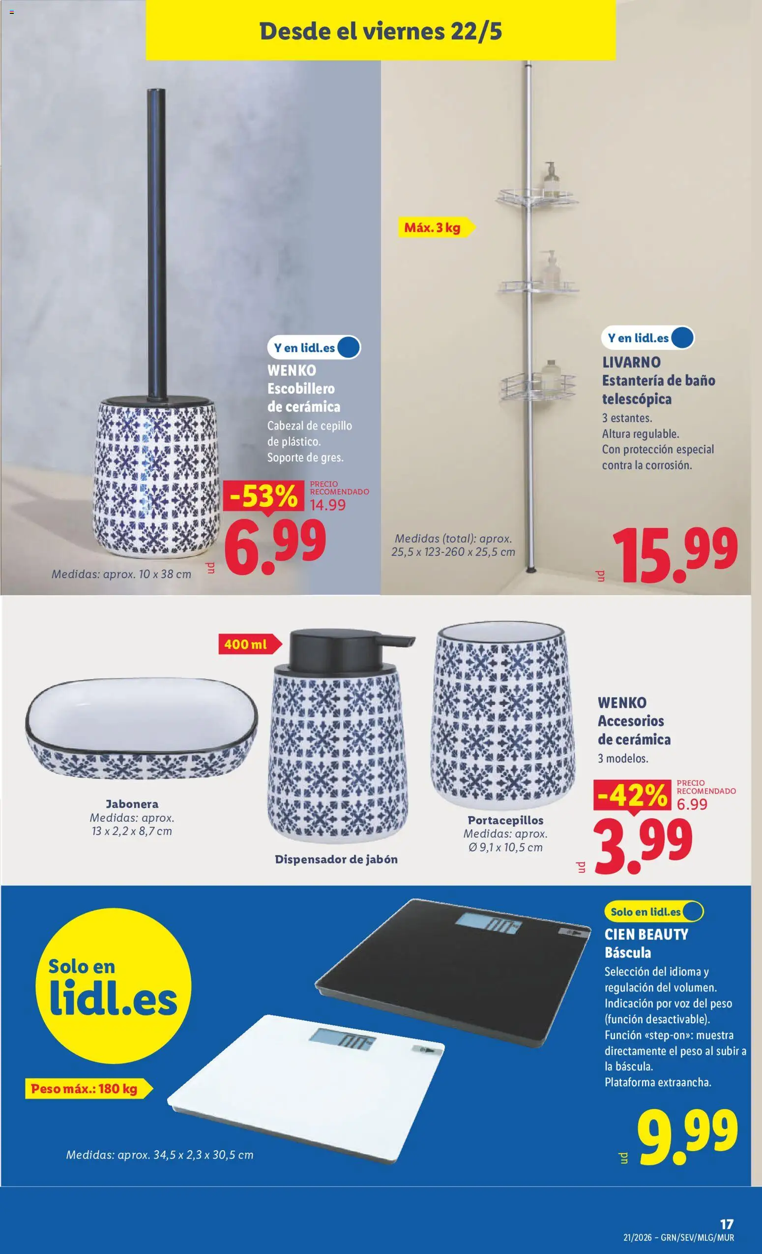 Lidl folleto de bazar │ válido desde el 18.05.2026 | Página: 27 | Productos: Jabón, Dispensador de jabón, Dispensador, Baño