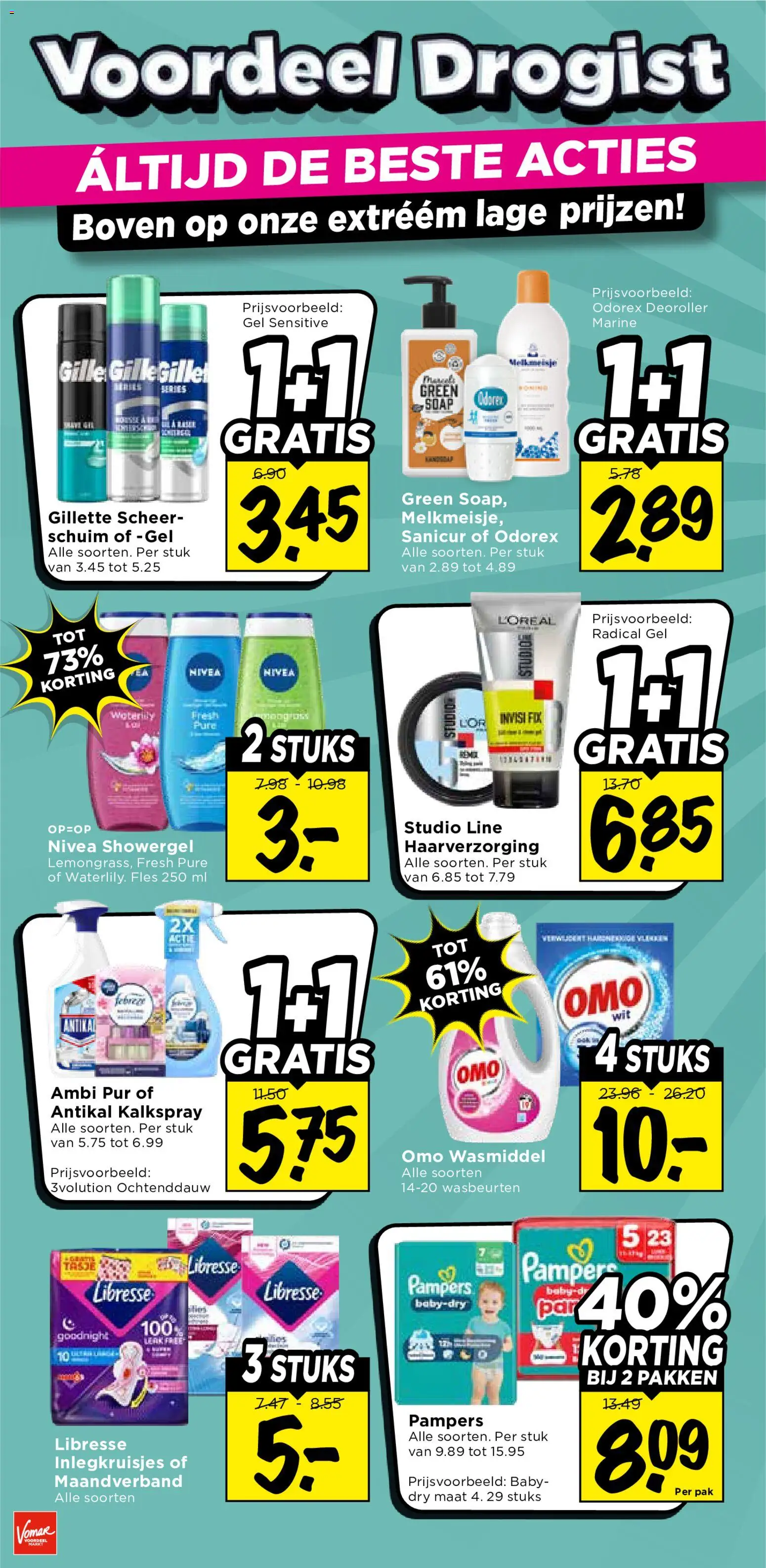 {H1} | Pagina: 8 | Producten: Wasmiddel, Schuim, Maandverband, Gel