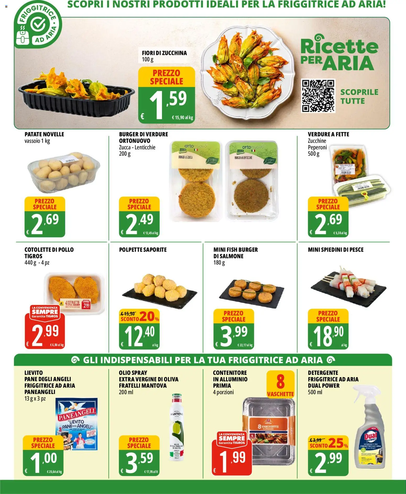 Volantino Tigros del 19.05.2026 | Pagina: 6 | Prodotti: Pollo, Verdure, Olio, Friggitrice