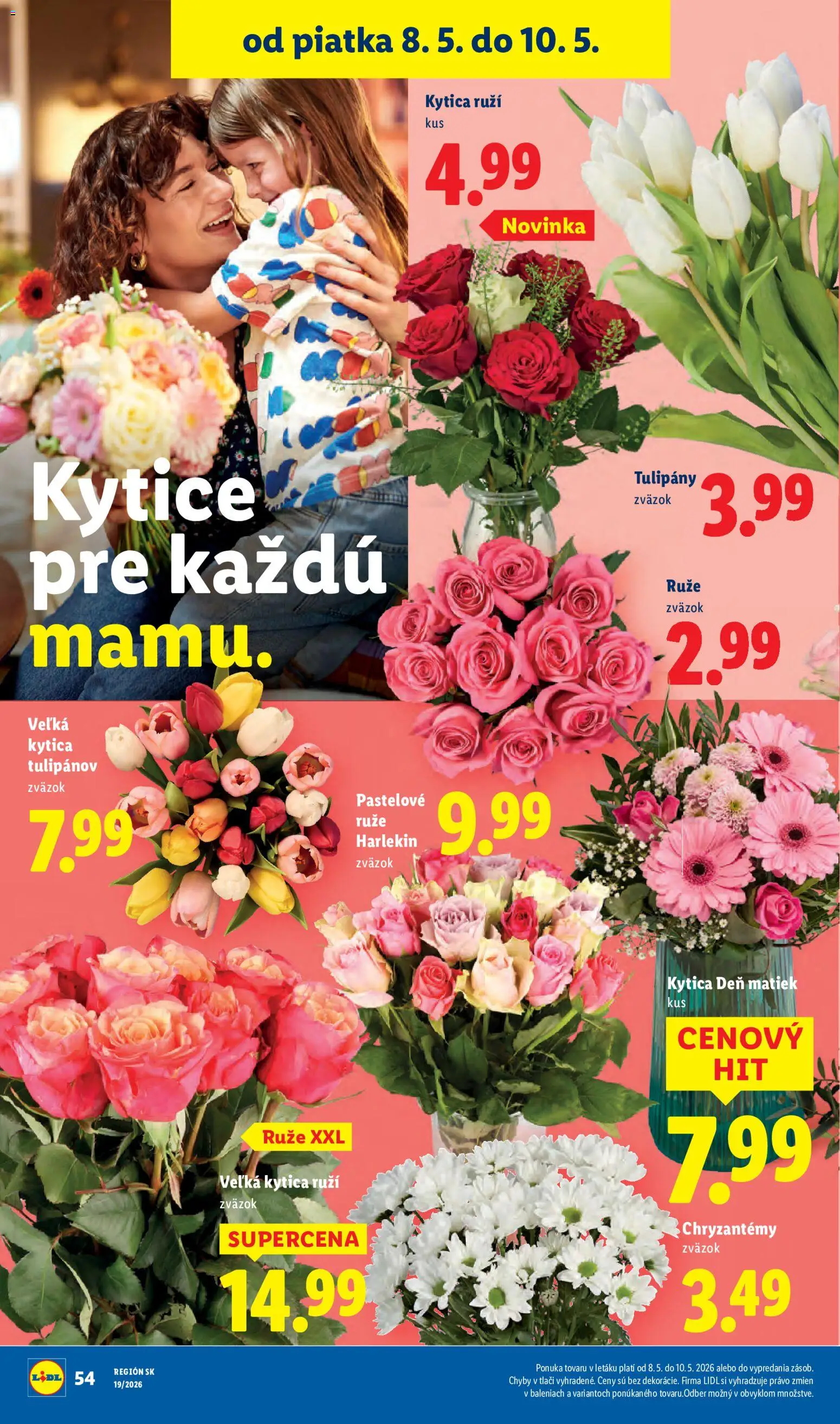 Nové Lidl akcie – leták je platný od 04.05.2026 | Strana: 66 | Produkty: Tulipány, Ruže