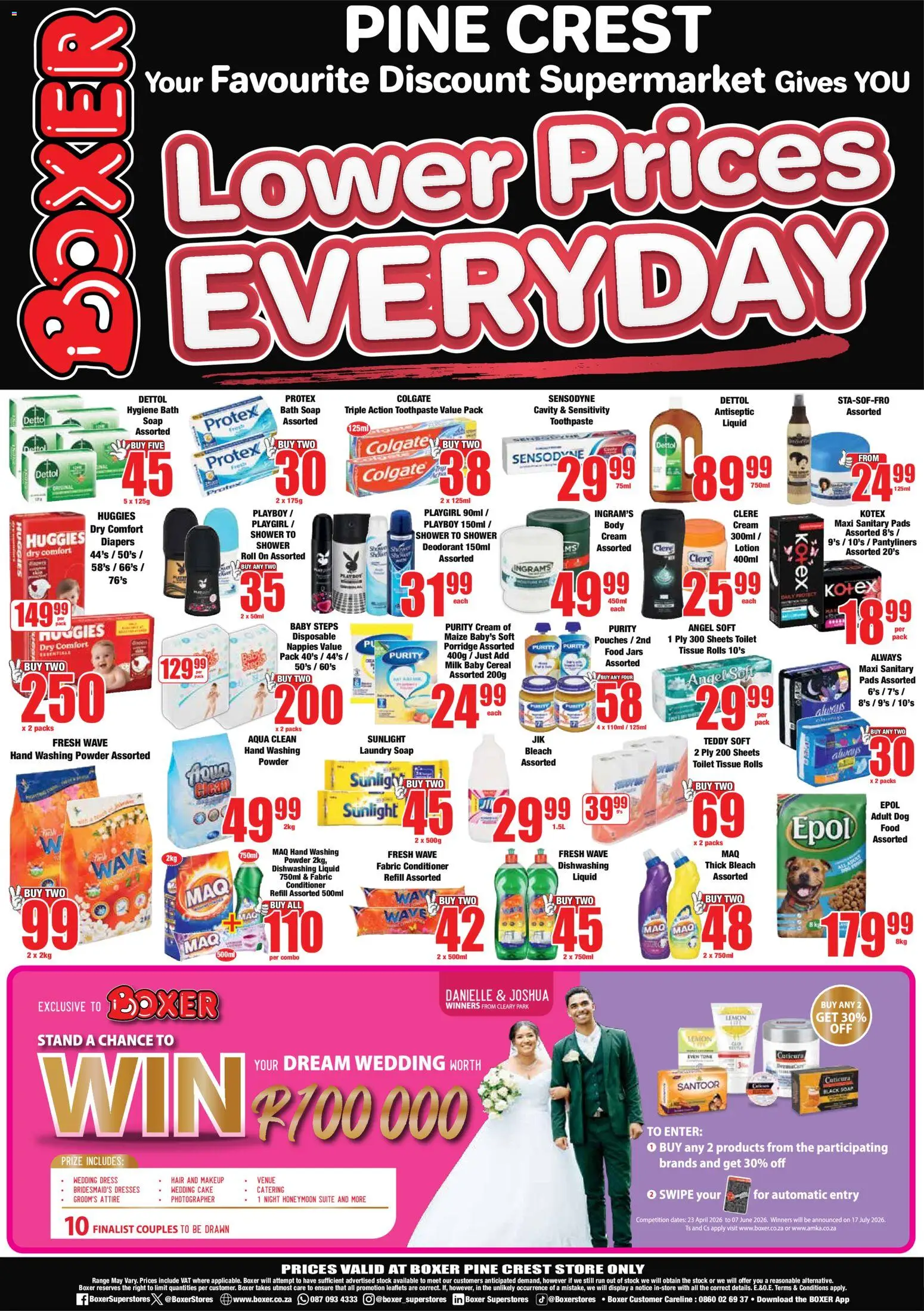 New Boxer catalogue – valid from 11.05.2026 | Page: 8 | Products: Pads, Stock, Baby food, Toilet paper