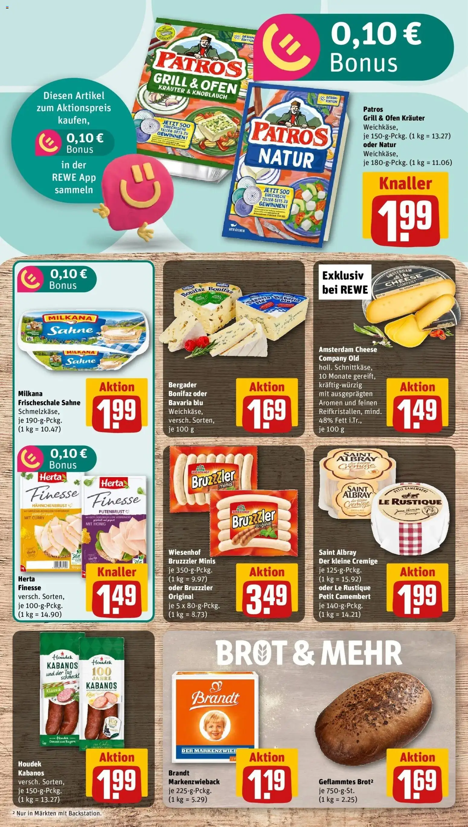 Rewe Prospekt Berlin / Hansaviertel – gültig ab 27.07.2026 | Seite: 7 | Produkte: Ofen, Milkana, Patros, Brot
