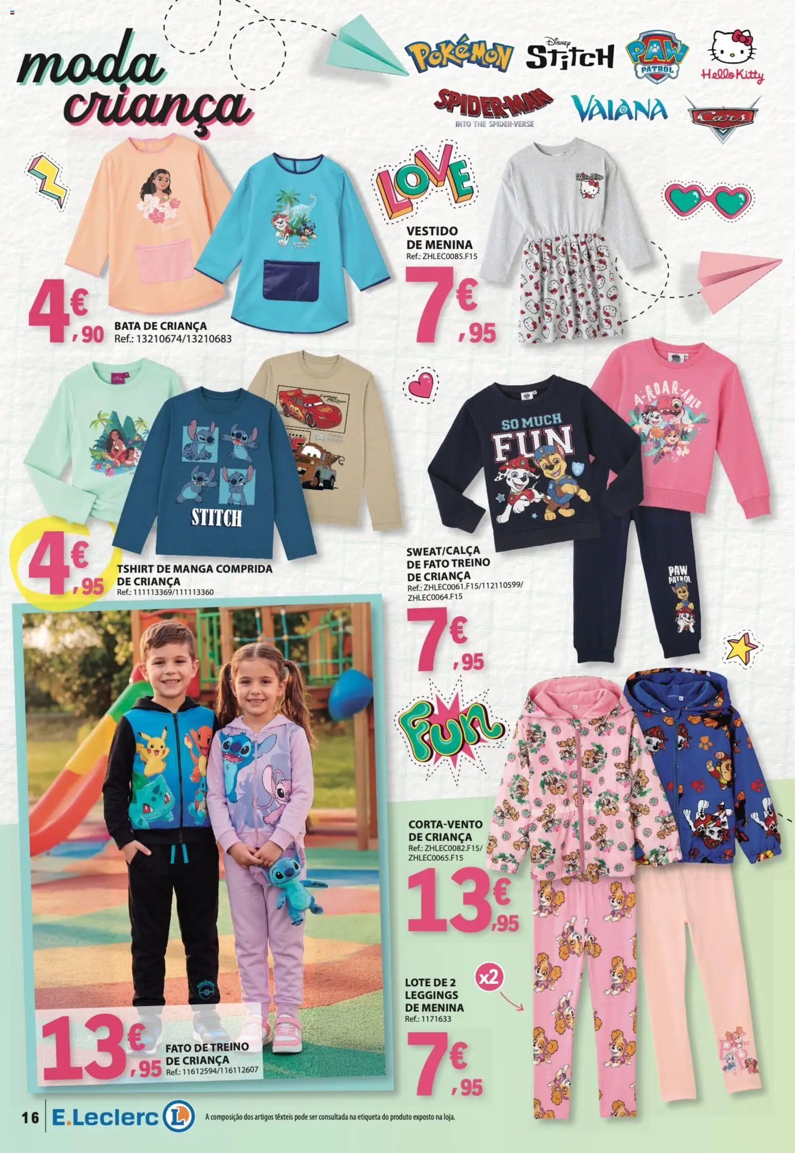 E.Leclerc - Folheto Regresso Às Aulas 1 │ válido de 04/08/2026 | Página: 16 | Produtos: Vestido, Leggings, Fato