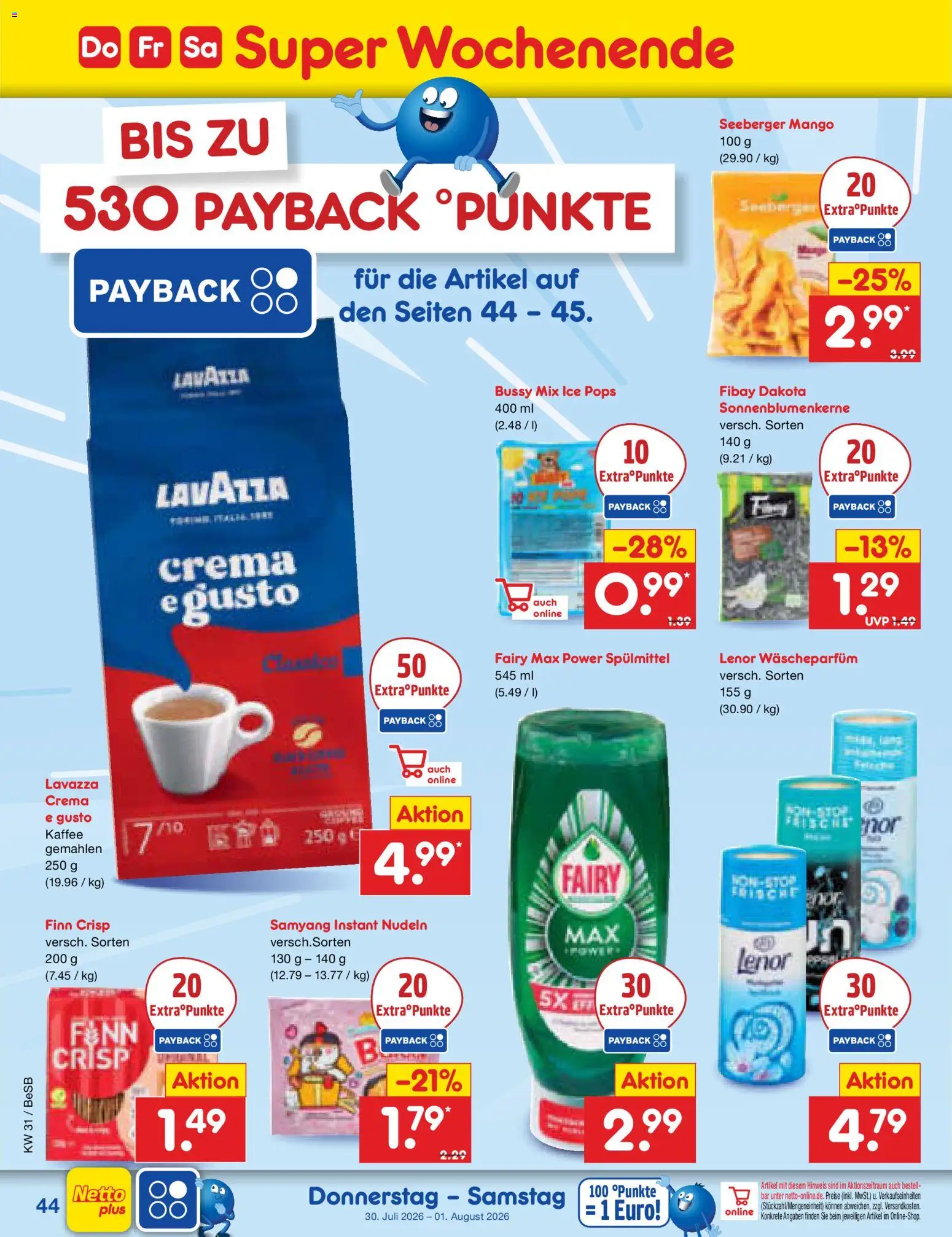Netto Marken-Discount Prospekt – gültig ab 27.07.2026 | Seite: 63 | Produkte: Lenor, Lavazza, Kaffee, Mango