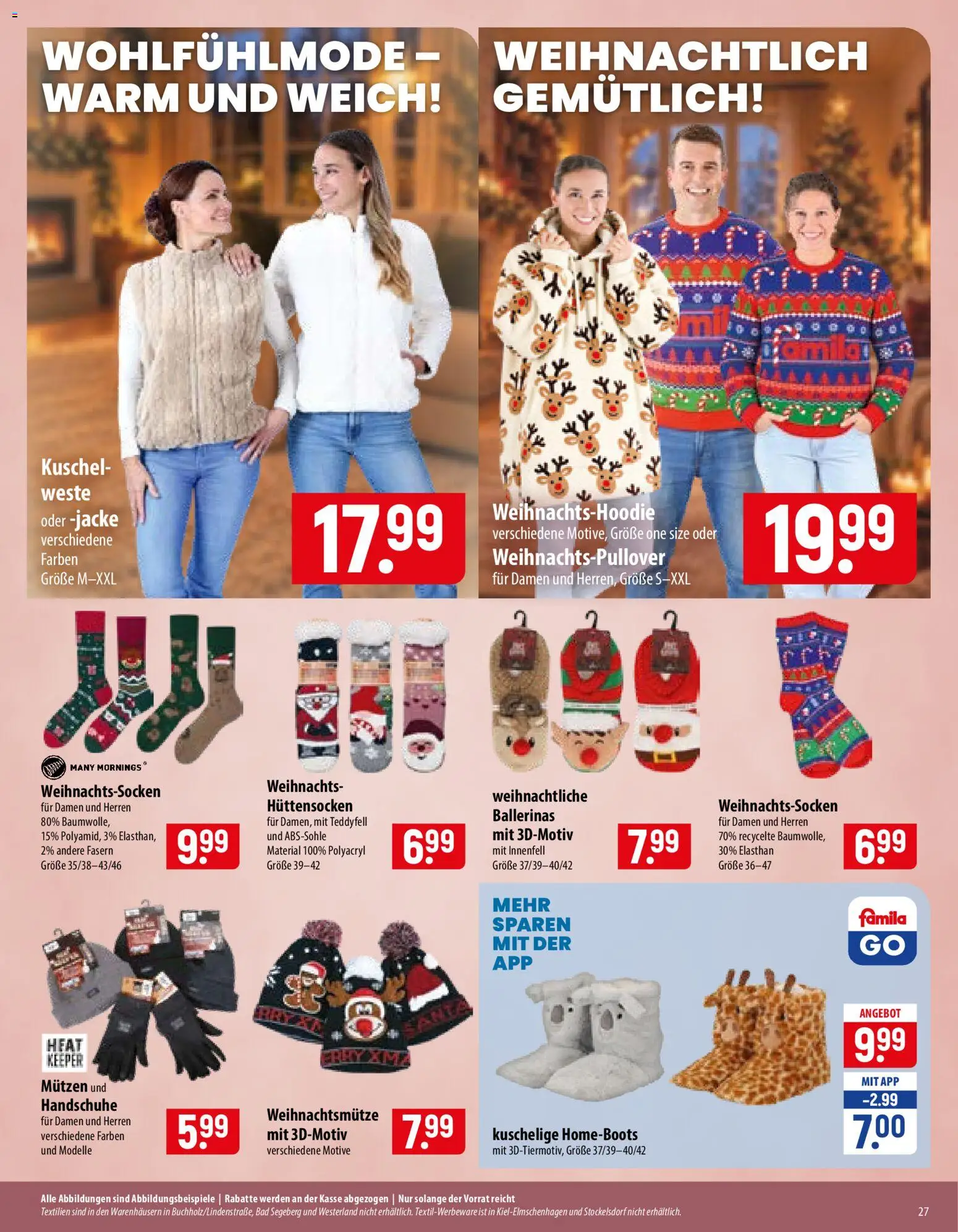 Famila Prospekt – gültig ab 02.11.2026 | Seite: 27 | Produkte: Bad, Weste, Jacke, Handschuhe
