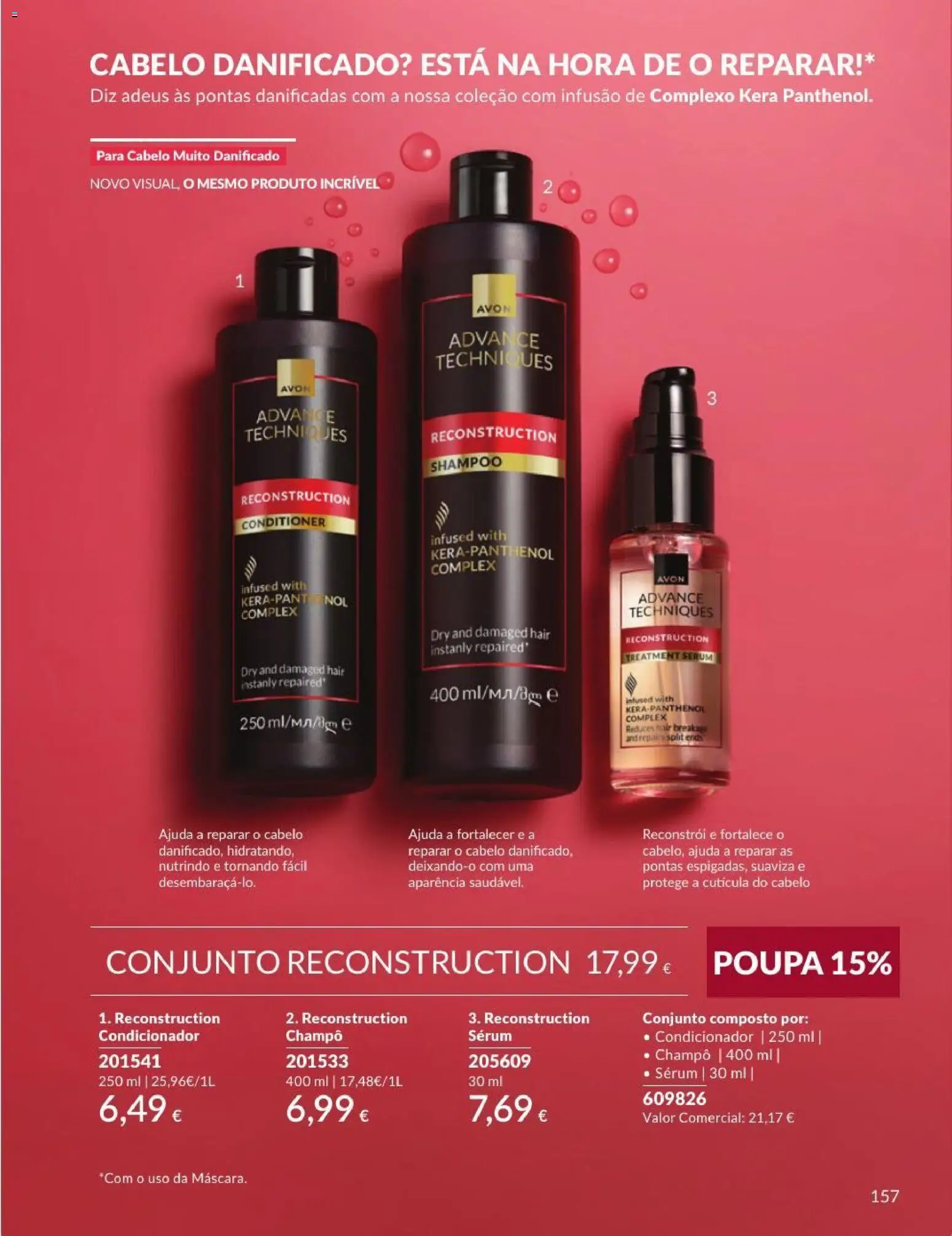 Catálogo Avon Campanha 9 │ válido de 01/09/2026 | Página: 157 | Produtos: Champô, Shampoo, Condicionador, Sérum