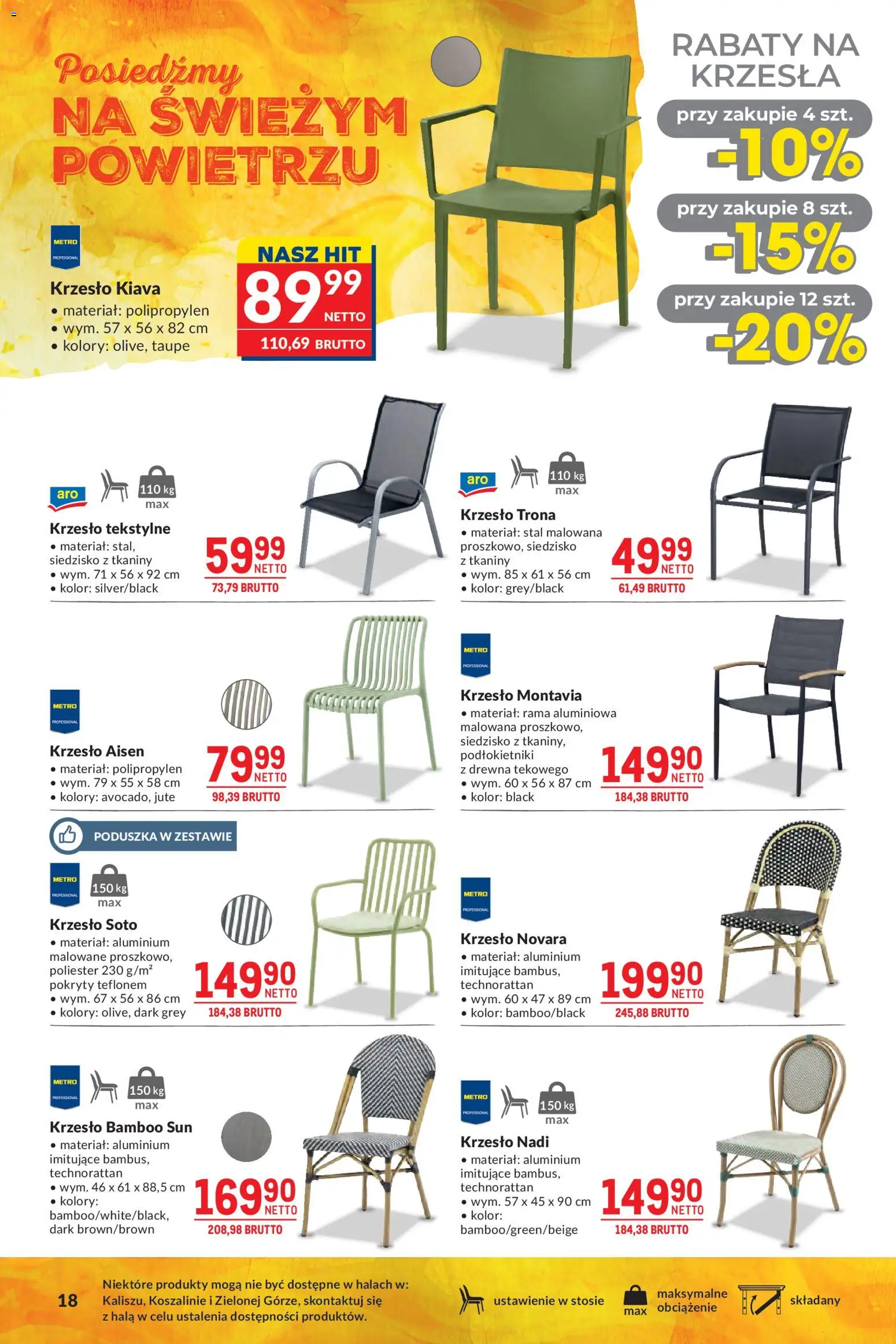 Makro gazetka - Grill Ogród od 26.05.2026 | Strona: 18 | Produkty: Poduszka, Krzesło