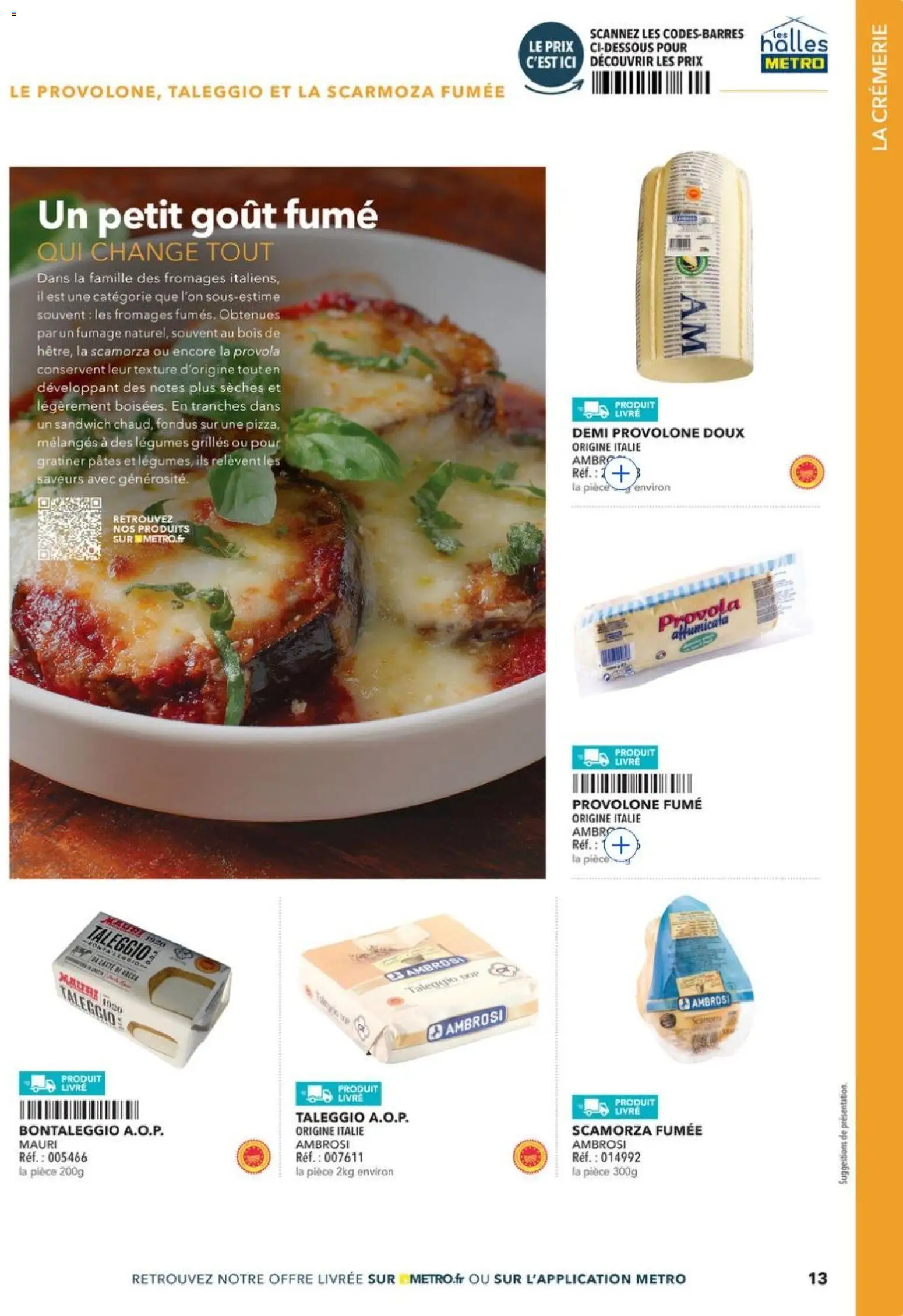 {H1} | Page: 13 | Produits: Sandwich, Provolone, Pâtes, Livre