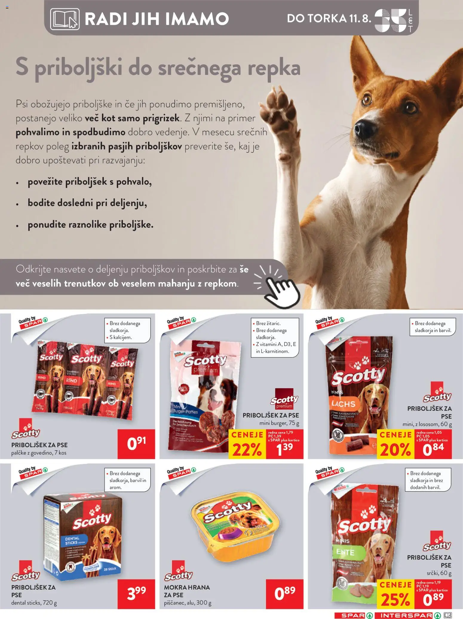 Novi Spar katalog ponudbe – veljaven od 05.08.2026 | Stran: 37 | Izdelki: Hrana za pse, Kos, Priboljški