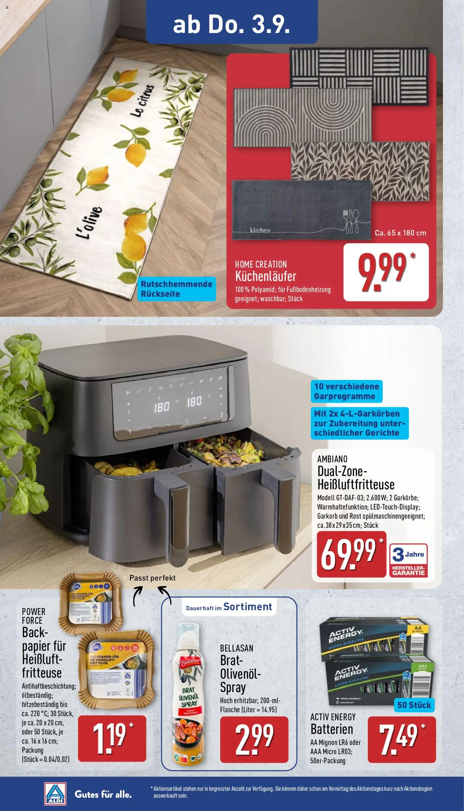 Aldi Prospekt – gültig ab 31.08.2026 | Seite: 12 | Produkte: Energy, Gerichte, Heißluftfritteuse, Home creation