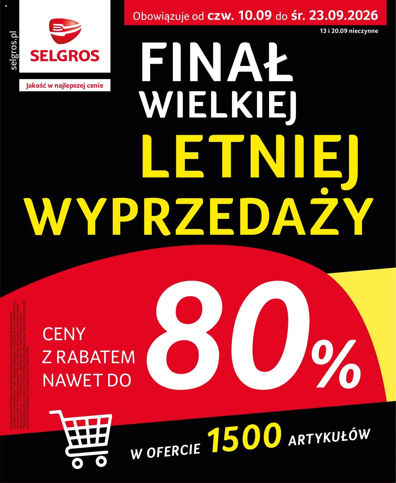 Selgros cash&carry gazetka - Totalna Wyprzedaż od 10.09.2026 | Strona: 1