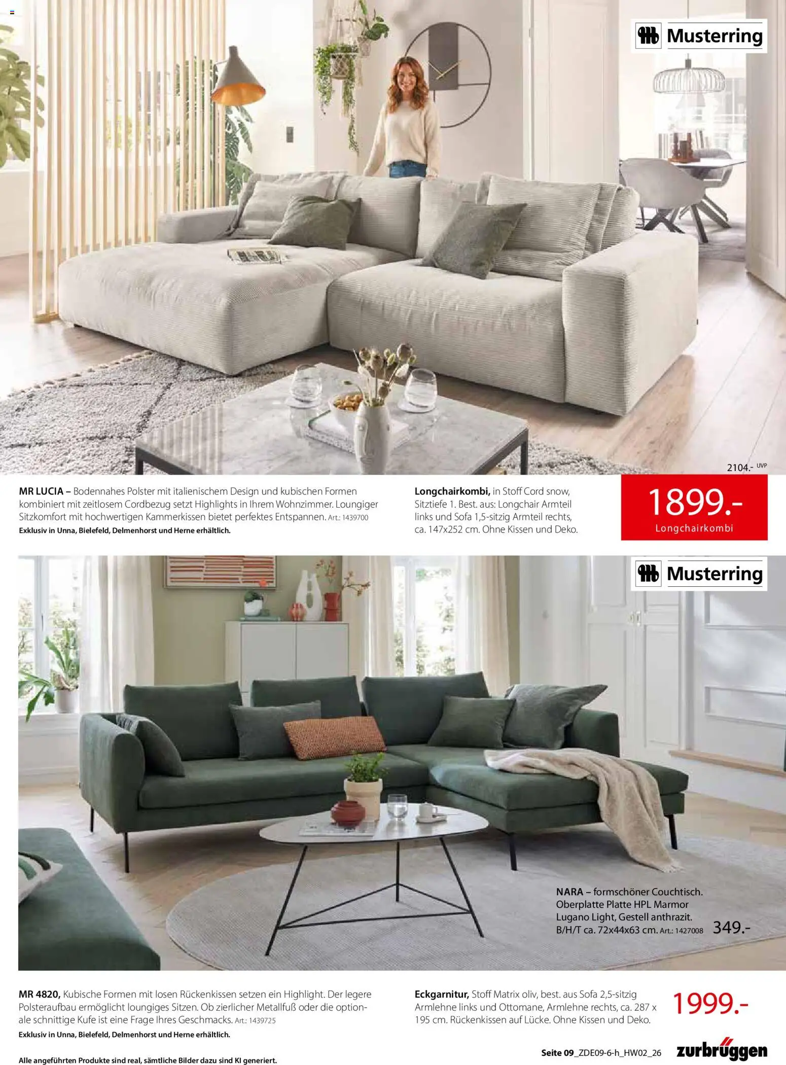 Zurbrüggen Prospekt – gültig ab 30.09.2026 | Seite: 17 | Produkte: Kissen, Sofa