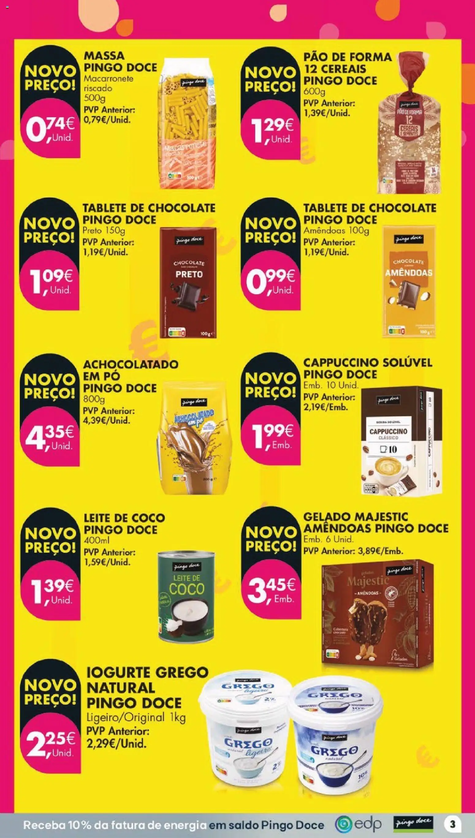 Pingo Doce folheto │ válido de 11/08/2026 | Página: 3 | Produtos: Pão de forma, Pão, Coco, Leite de coco