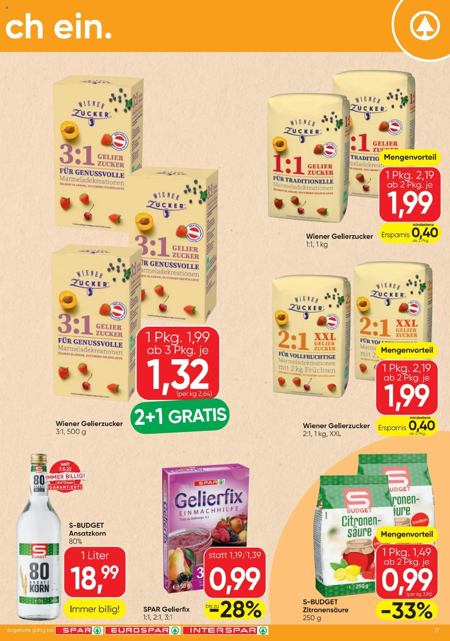 Spar Flugblatt gültig ab 03.06.2026 | Seite: 17