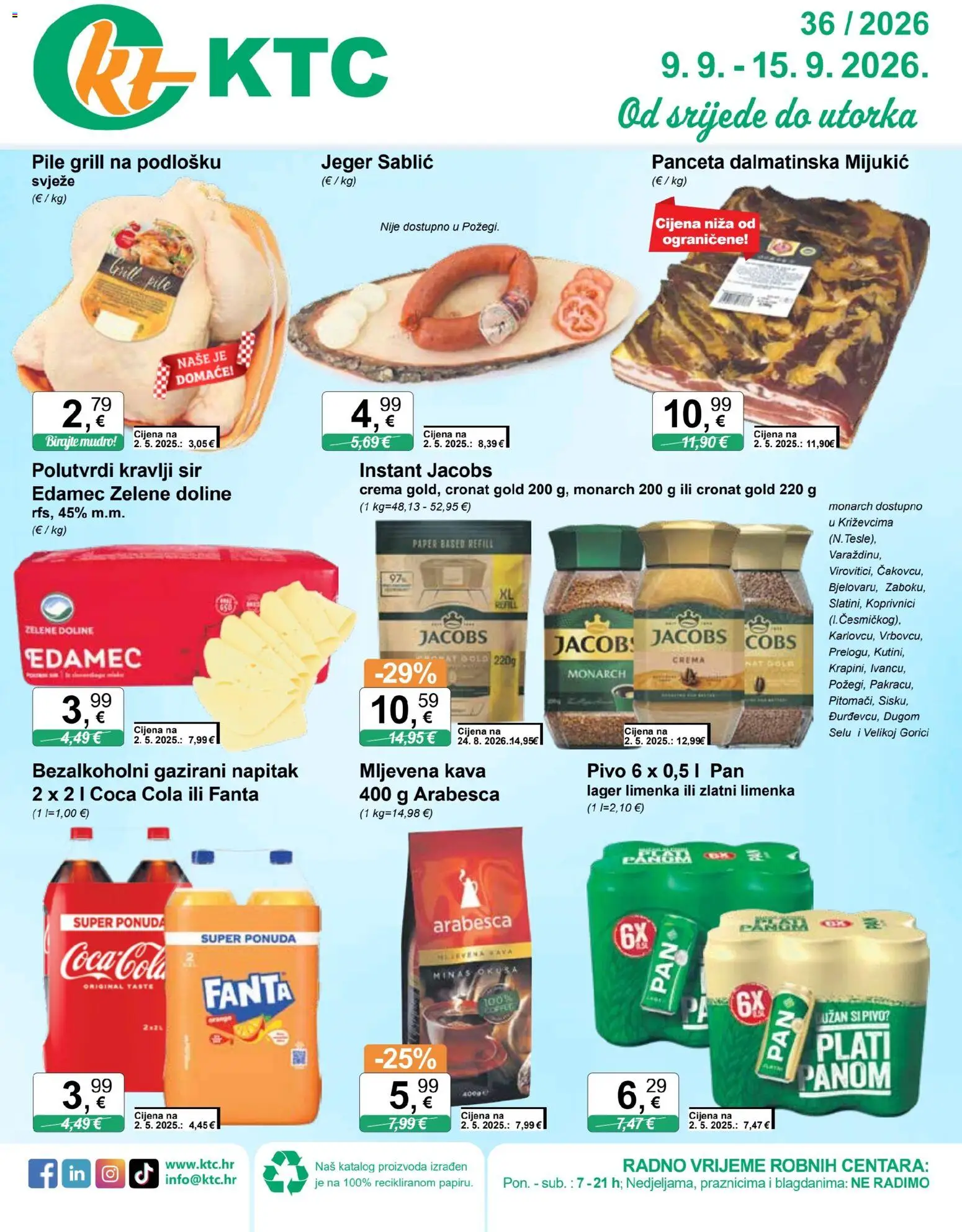 KTC katalog | vrijedi od 09.09.2026 | Stranica: 1 | Proizvodi: Jeger, Sir, Jacobs, Grill