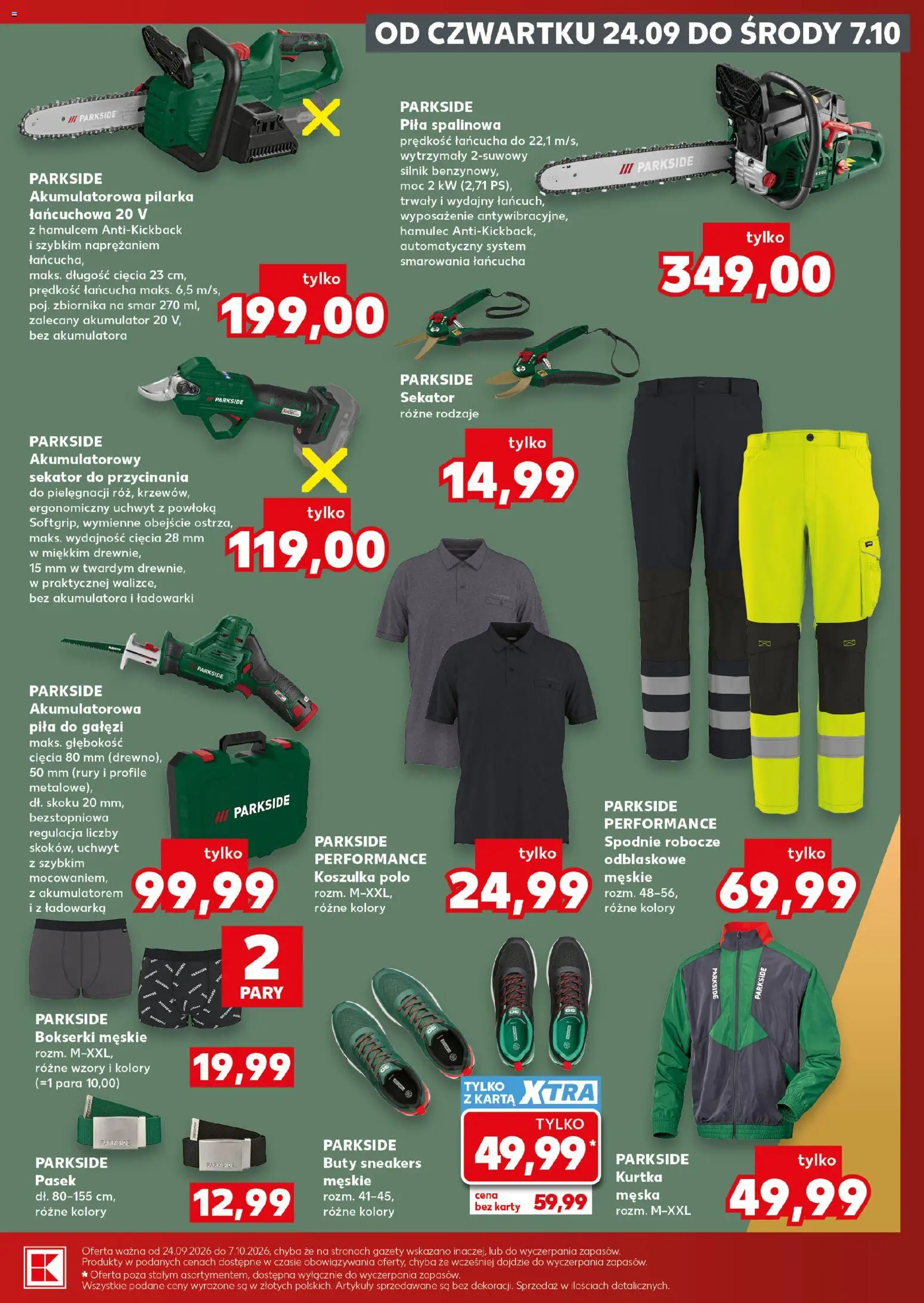 Kaufland Polsko leták - Złap okazje od 24.09.2026 | Strana: 13 | Produkty: Parkside, Karty, Pila