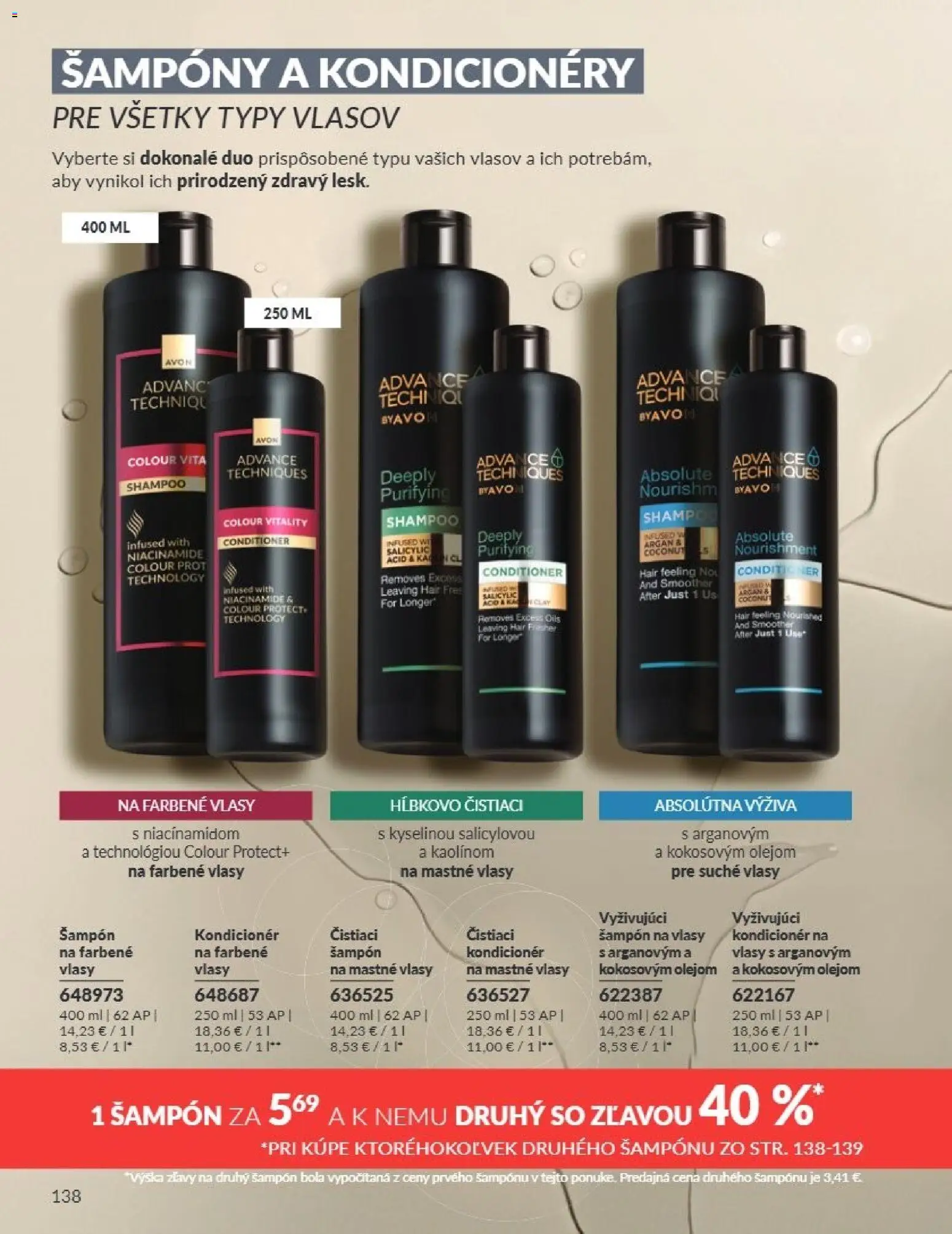 Nové Avon akcie – leták je platný od 01.07.2026 | Strana: 137 | Produkty: Šampón, Kondicionér