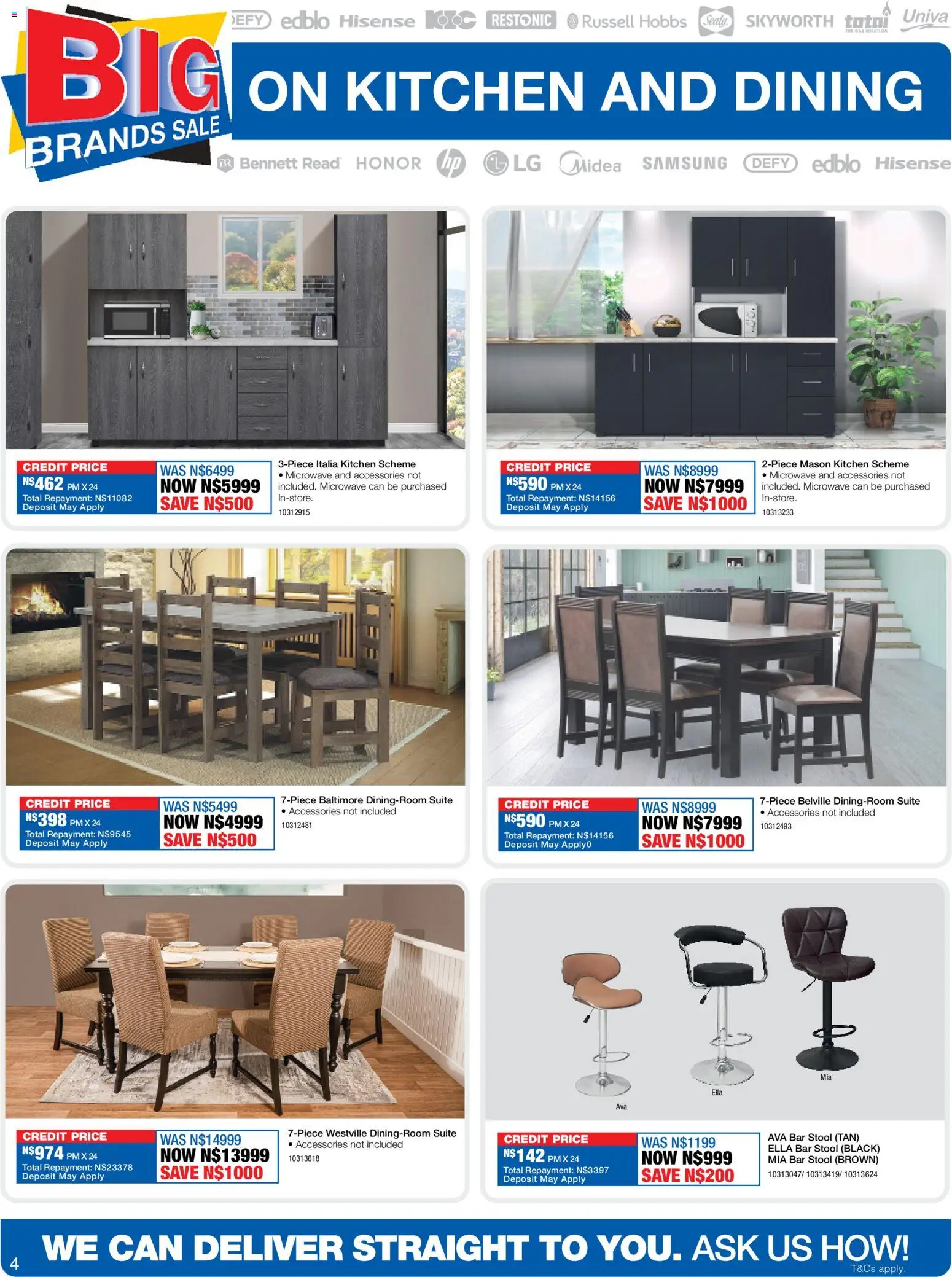 New OK Furniture catalogue – valid from 13.04.2026 | Page: 4 | Products: Stool, Microwave, Bar stool