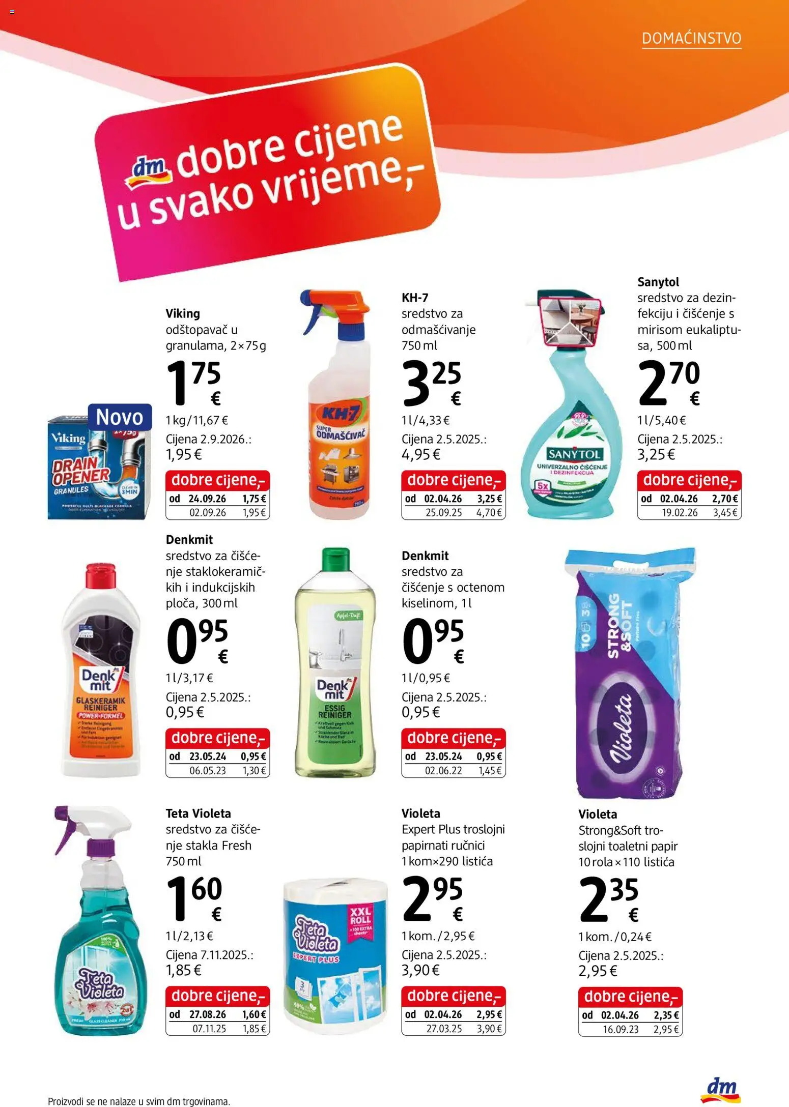 DM katalog | vrijedi od 01.10.2026 | Stranica: 15 | Proizvodi: Feta, Papirnati ručnici, Toaletni papir, Violeta