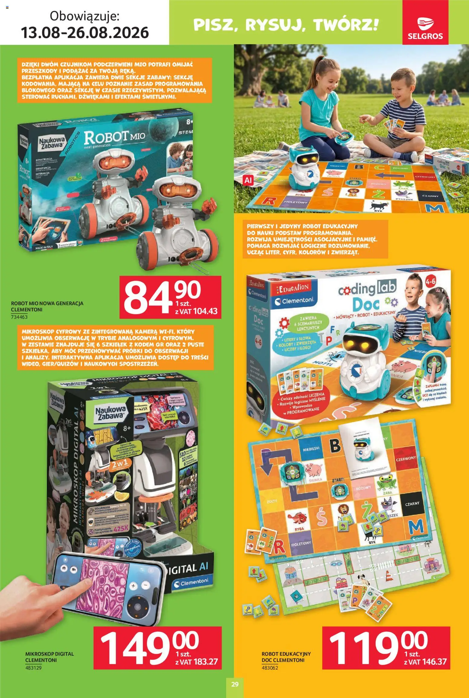 Selgros cash&carry gazetka - Szkola od 13.08.2026 | Strona: 29 | Produkty: Robot, Ryba