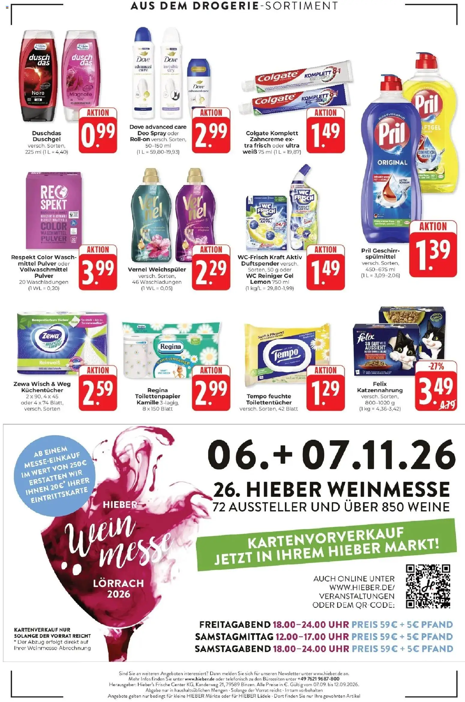 Edeka Prospekt Schliengen (ab 07.09.2026) » Angebote Online | Seite: 16 | Produkte: Zewa, Duschgel, Duschdas, Waschmittel