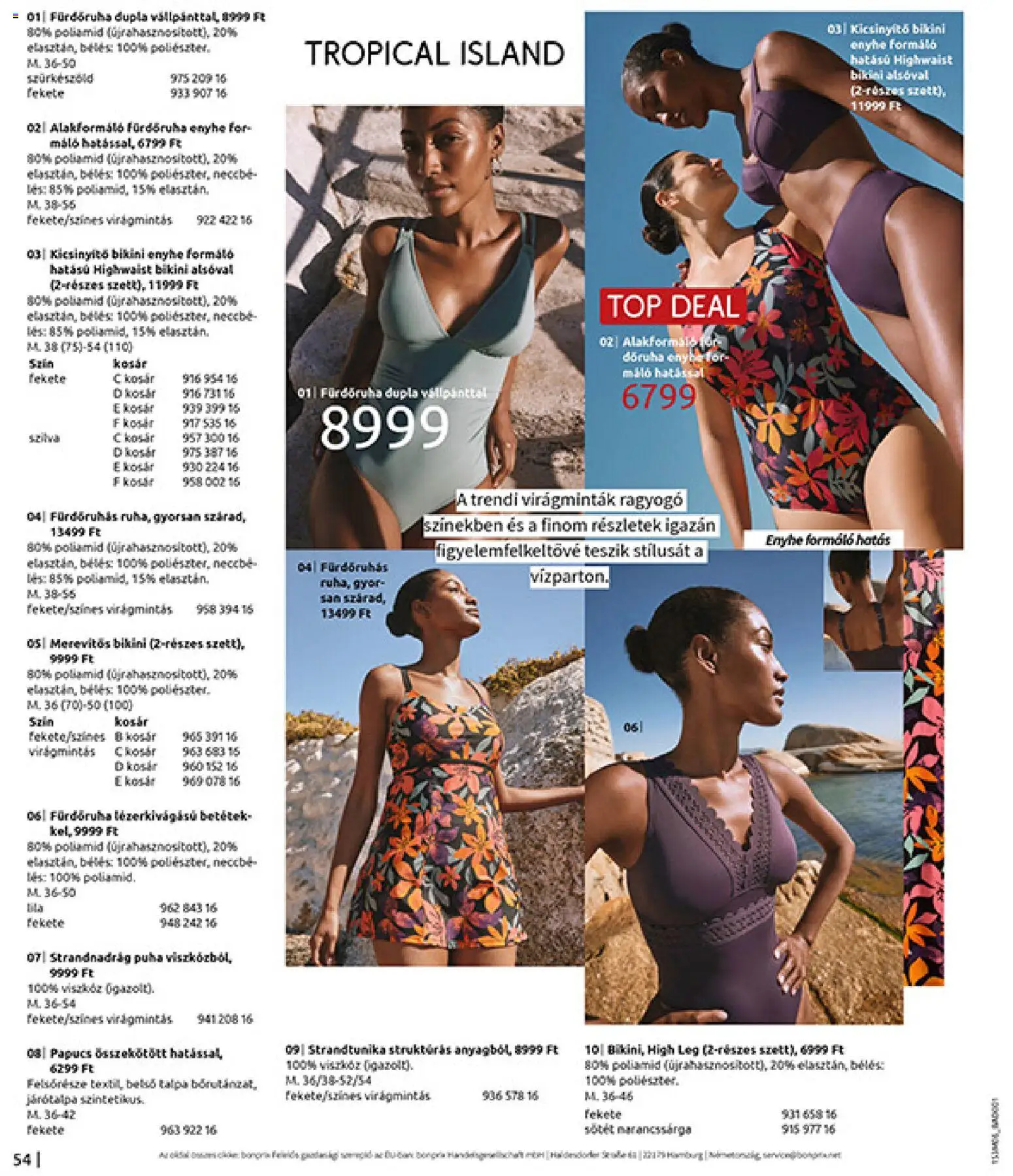 Bonprix akciós ujság - amely érvényes a következő dátumtól: 16.06.2026 | Oldal: 56 | Termékek: Papucs, Bikini, Kosár, Fürdőruha