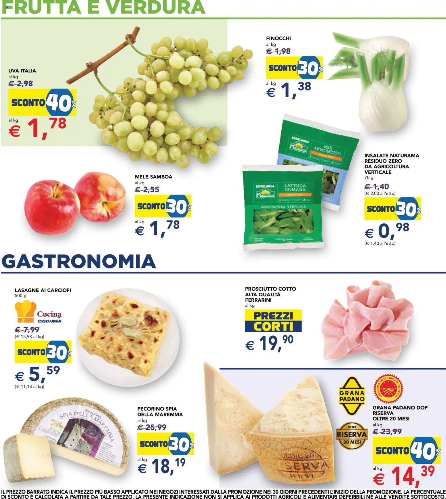 Volantino Esselunga S del 24/09/2026 | Pagina: 16 | Prodotti: Mele, Grana Padano, Basso, Lasagne