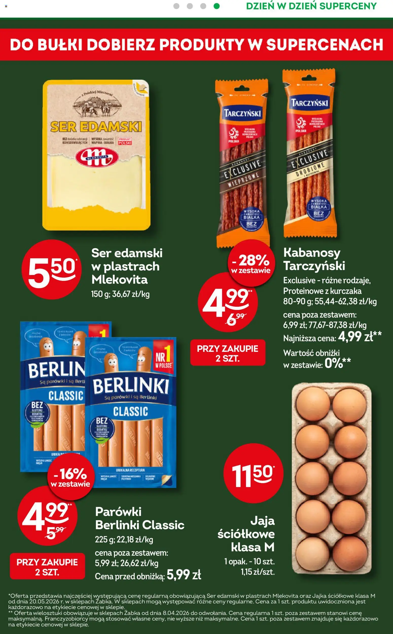 Żabka gazetka od 20.05.2026 | Strona: 25 | Produkty: Kabanosy, Parówki, Ser, Jajka