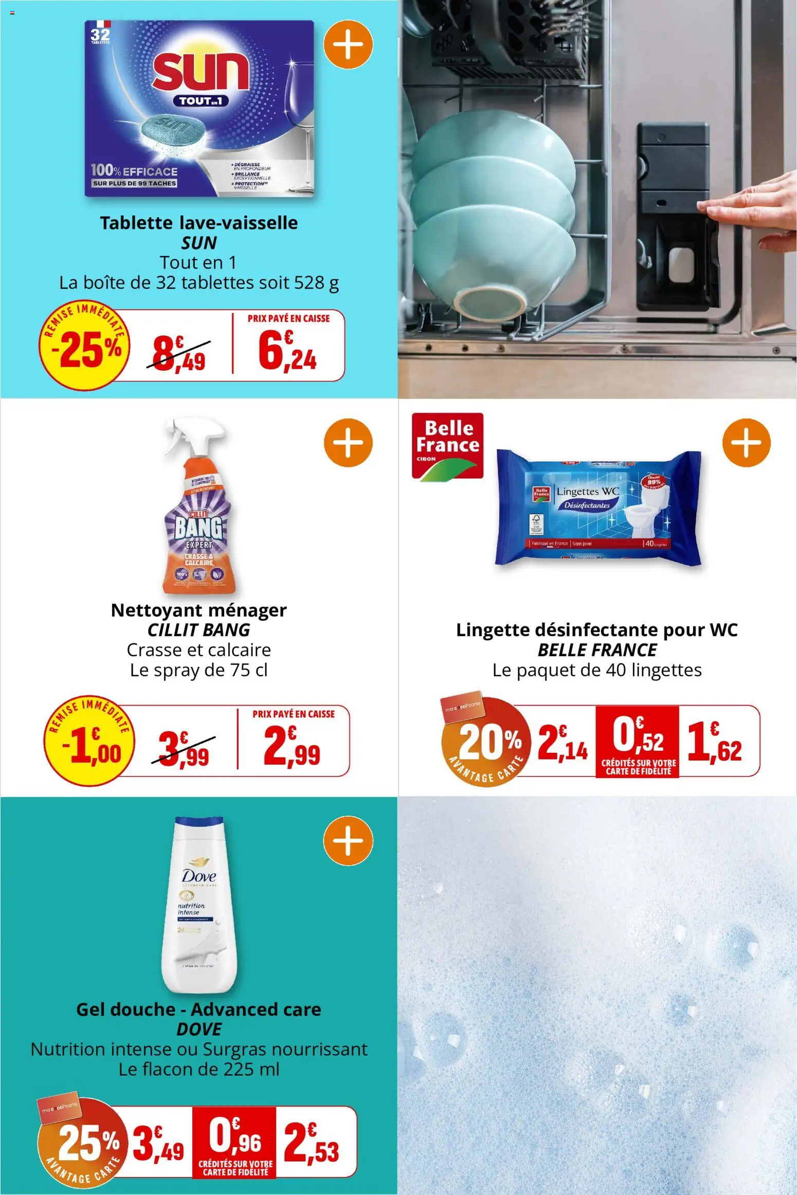 {H1} | Page: 26 | Produits: Cillit Bang, Vaisselle, Gel douche, Douche