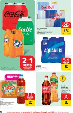 Carrefour market folder week 18 - Voorbeeld van een folder van Carrefour market, geldig van 29.04.2026 | Pagina: 16 | Producten: Thee, Coca Cola, Fanta, Sprite