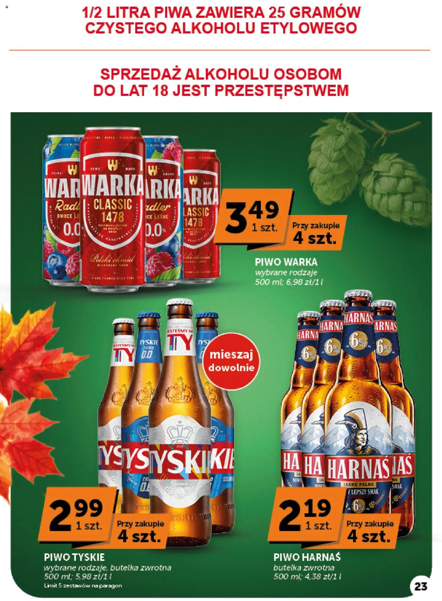 Euro Sklep gazetka - Market od 15.10.2026 | Strona: 23 | Produkty: Piwo tyskie, Warka, Tyskie, Owoce