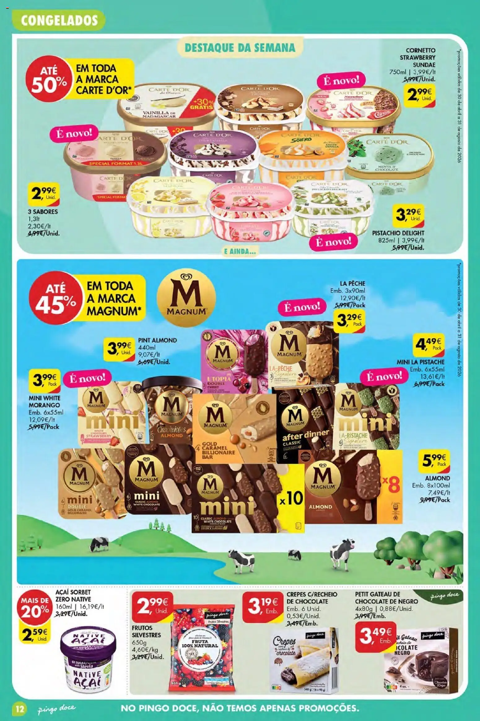 Pingo Doce Poupe Esta Semana Açores │ válido de 04.06.2026 | Página: 12 | Produtos: Açai, Stevia, Chocolate, Petit Gateau