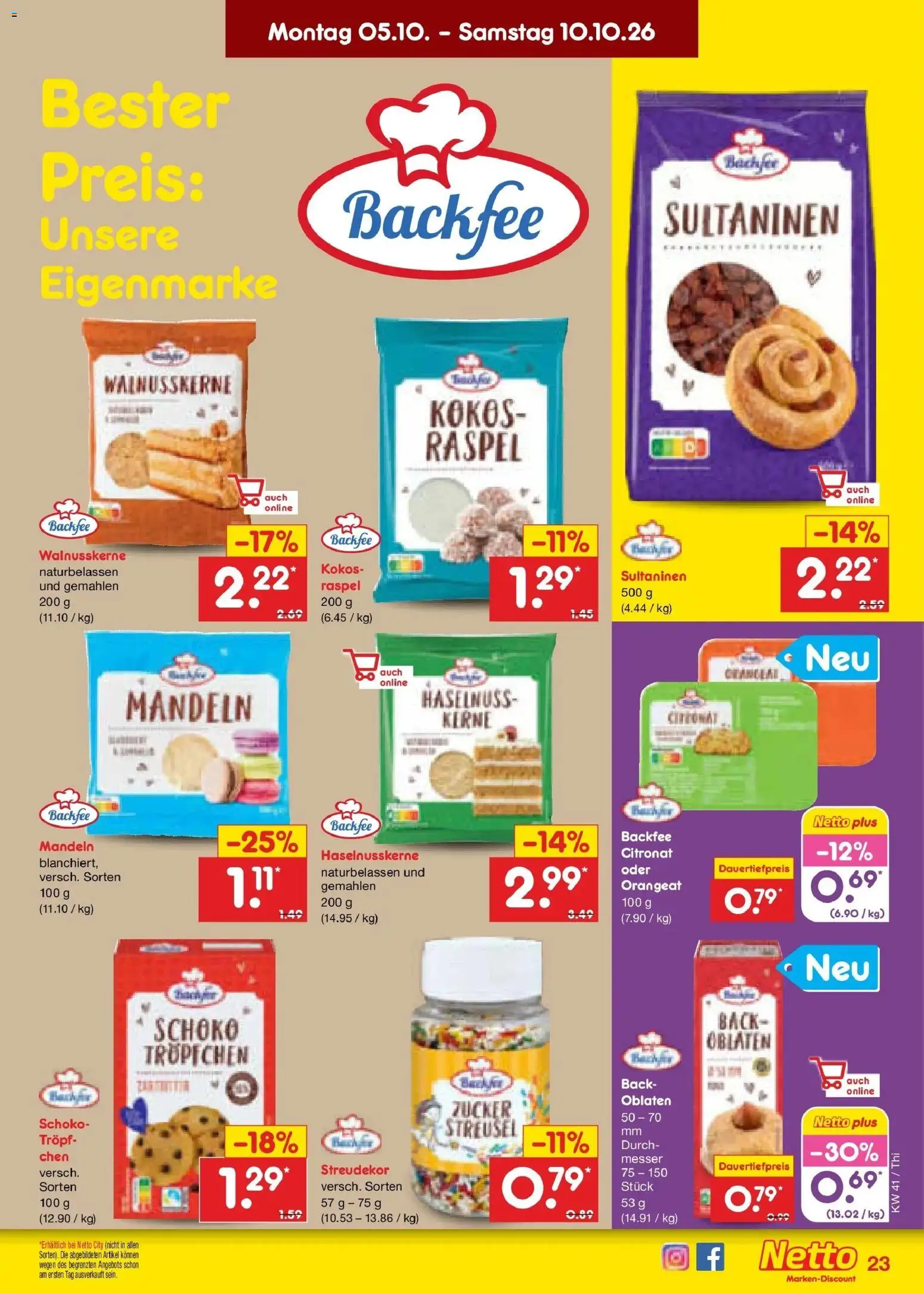 Netto Marken-Discount Prospekt Pirna – gültig ab 05.10.2026 | Seite: 25 | Produkte: Mandeln, Zucker