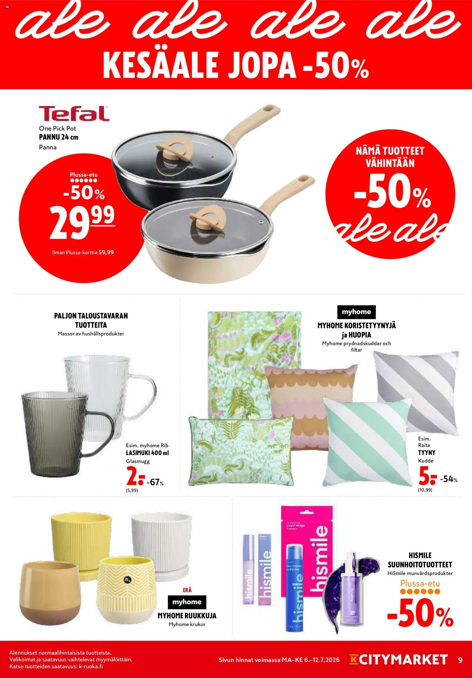 K-Citymarket tarjoukset – voimassa 06/07/2026 alkaen | Sivu: 9 | Tuotteet: Tyyny